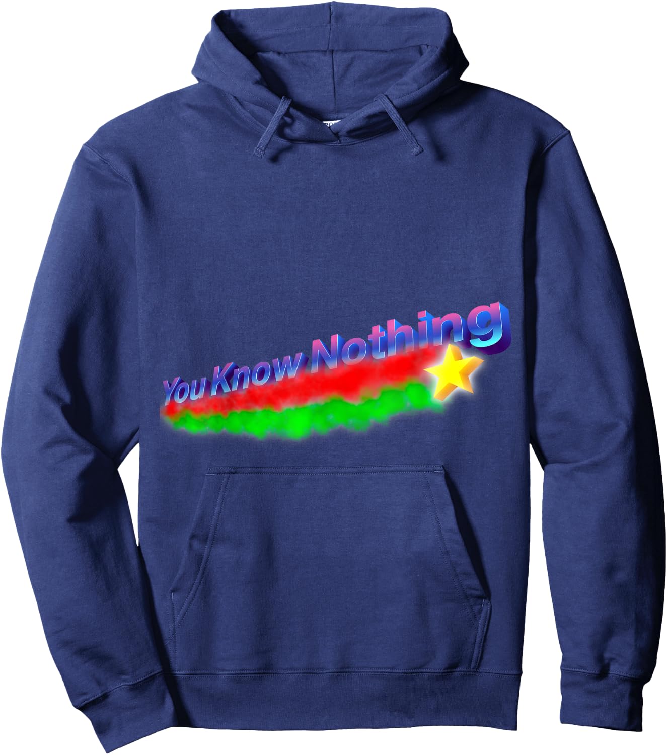 You Know Nothing Existential Dread Shooting Star Parody Hoodie - Hoodie | Navy