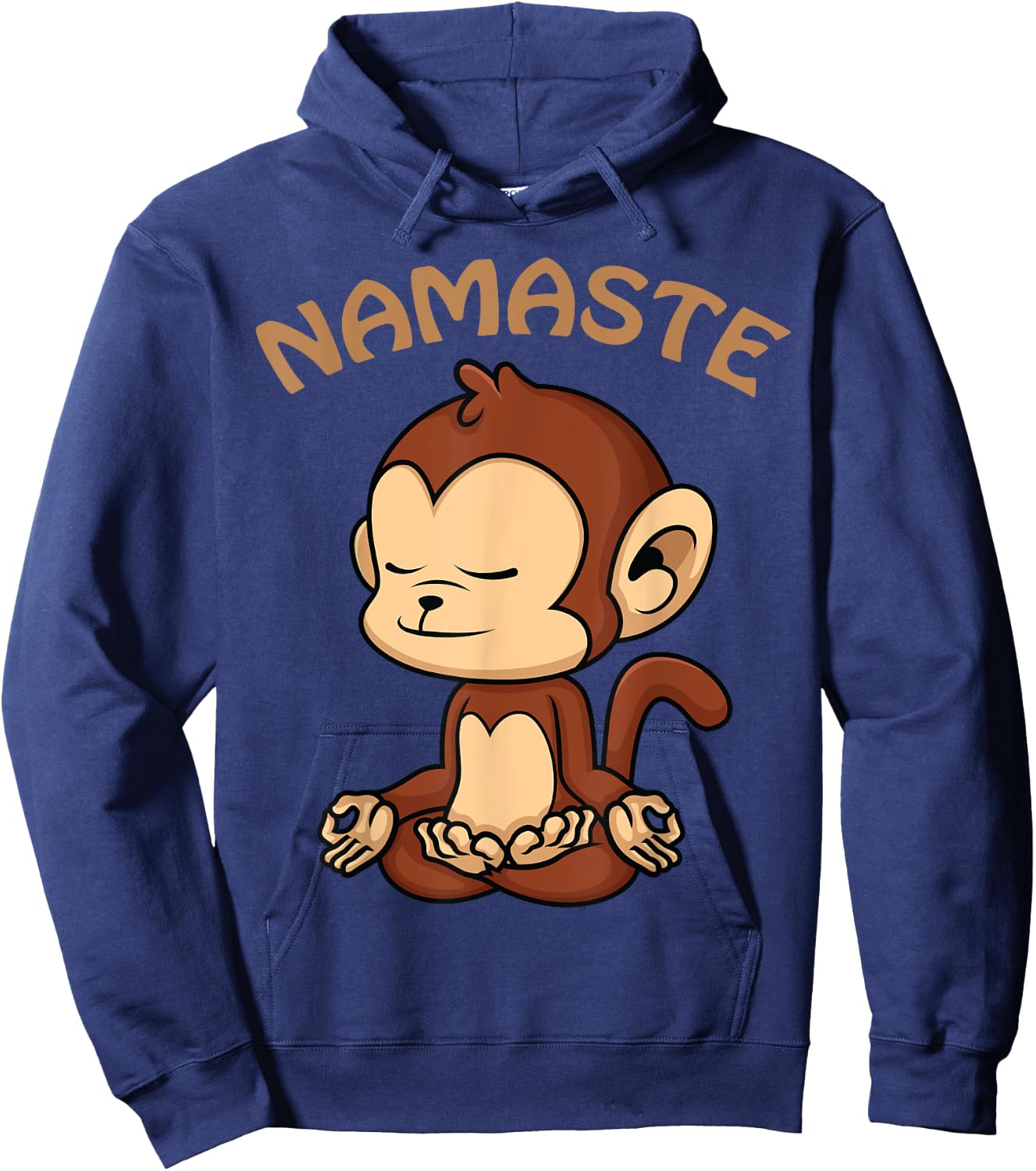 Monkey Yoga Shirt Funny Monkey Lovers Gift Cute Namaste Yoga Hoodie - Hoodie | Navy