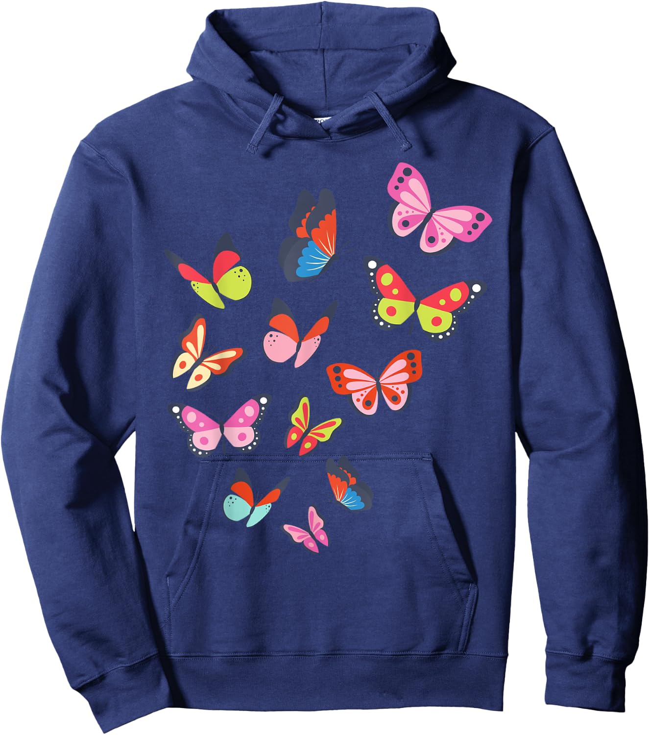 Cute Colorful Butterflies Gift Men Woman Kids Hoodie - Hoodie | Navy