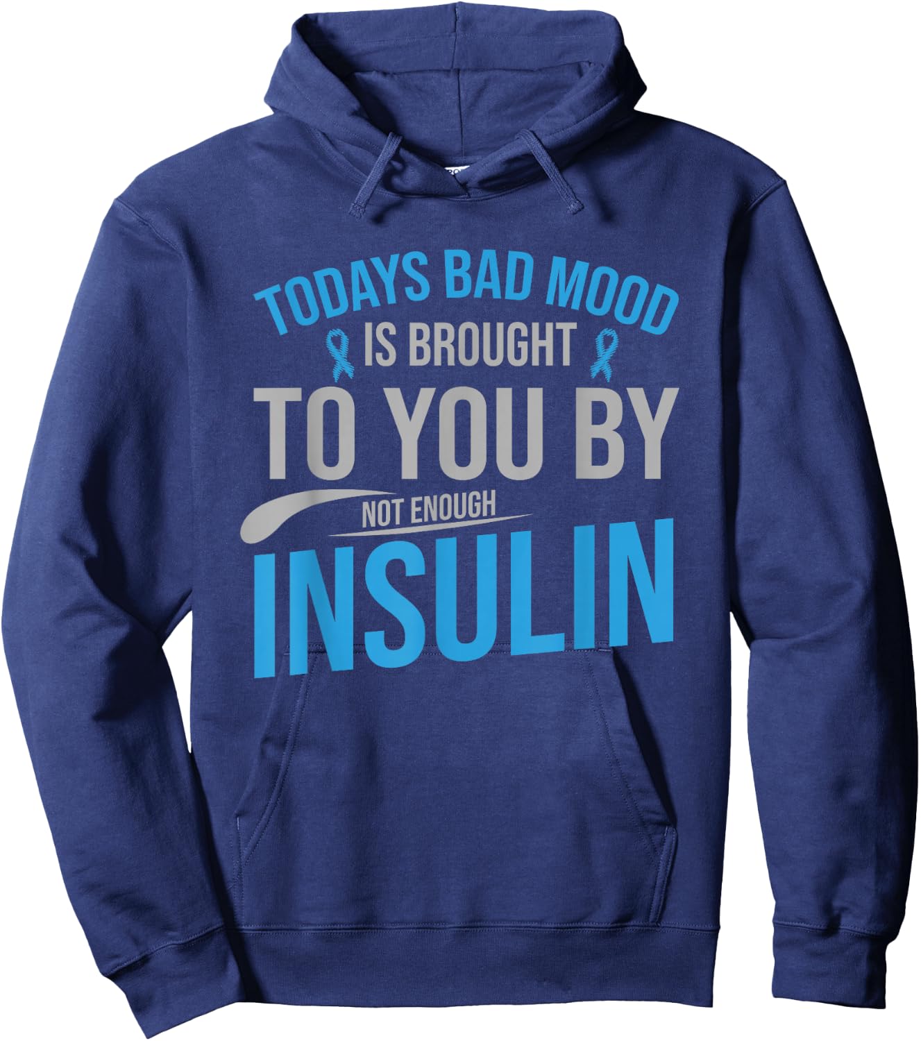 Diabetes Awareness Type 1 2 - Diabetic T1D T2D Hoodie - Hoodie | Navy