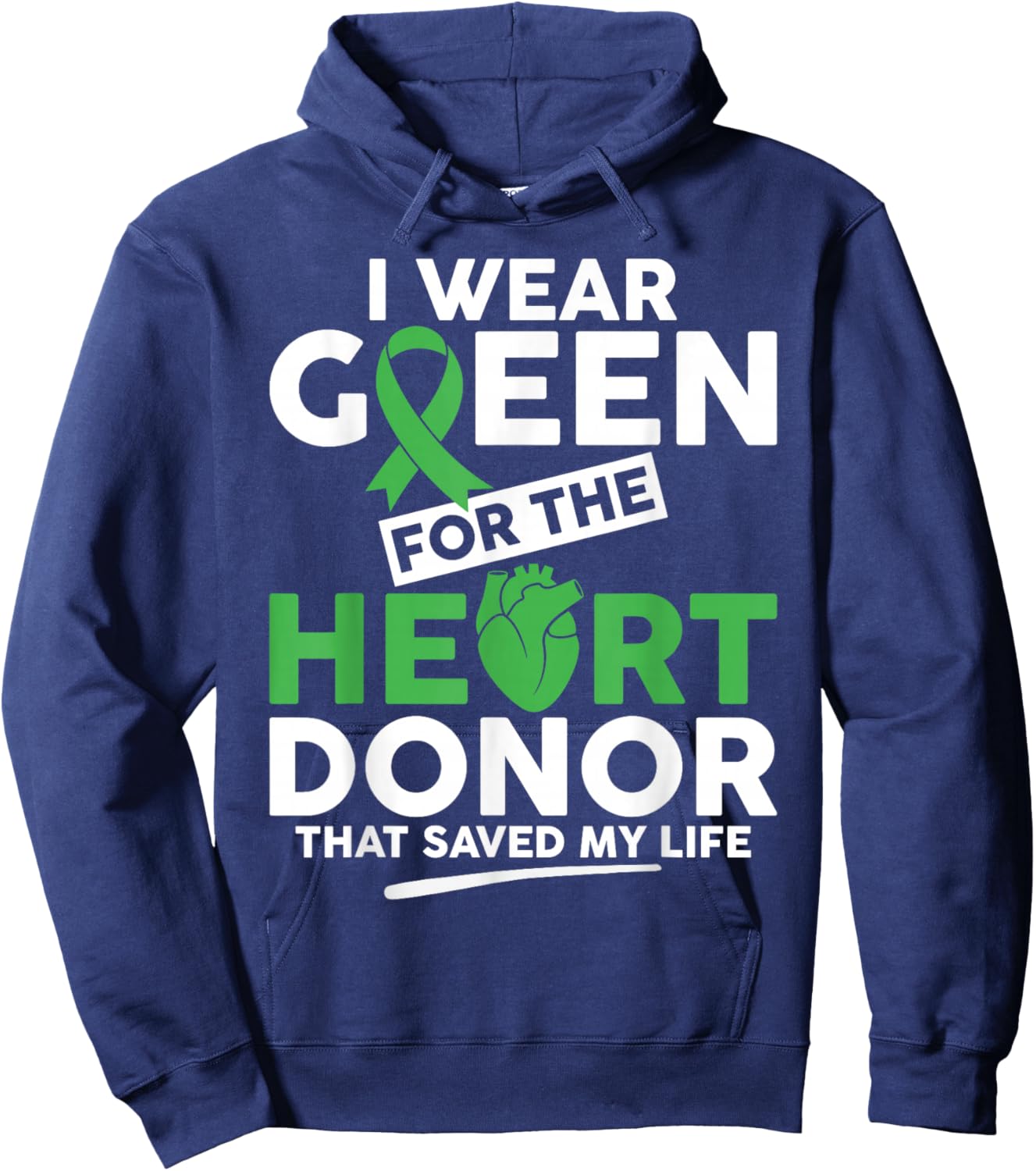Heart Transplant Survivor Living Heart Donor Organ Donor Hoodie - Hoodie | Navy