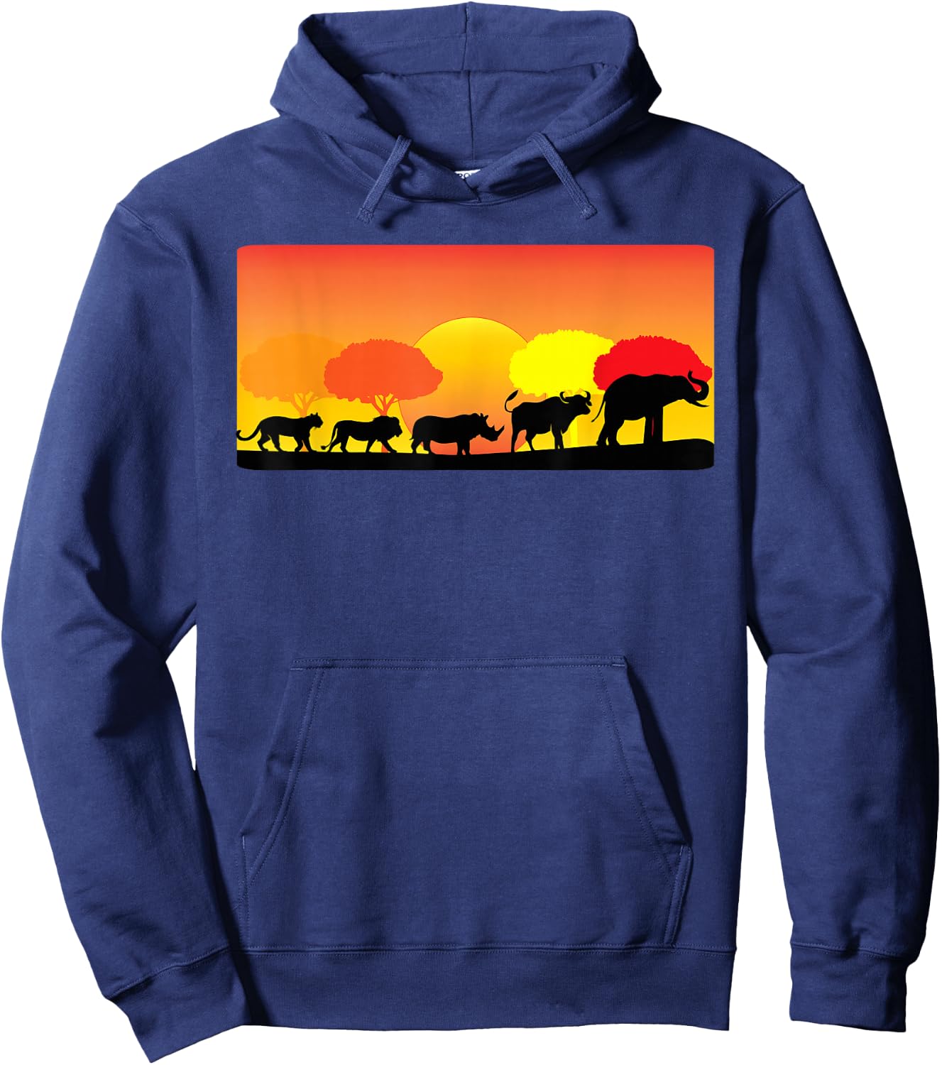 Africa Big Five Animals | BIG 5 of Africa Hoodie - Hoodie | Navy
