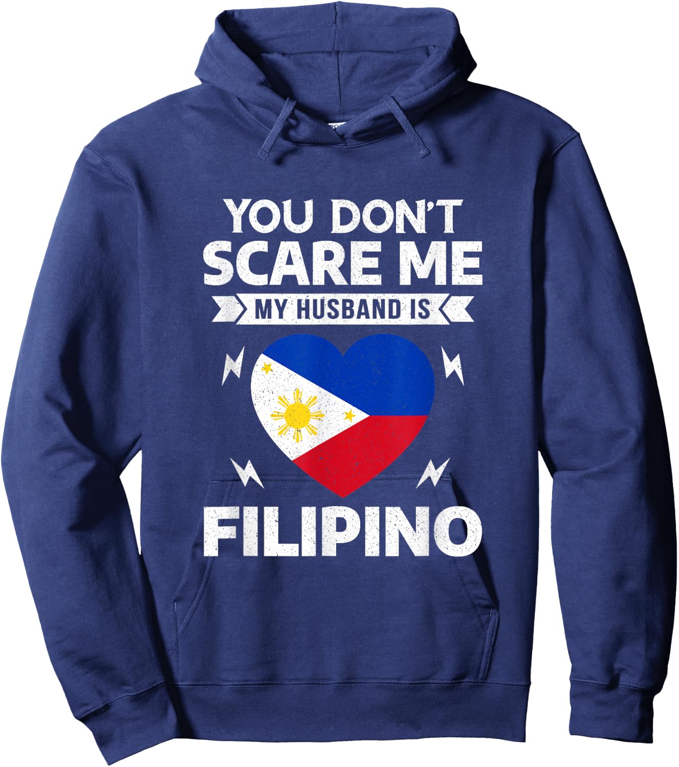 You Don't Scare Me My Husband Is Filipino Halloween Hoodie - Hoodie | Navy