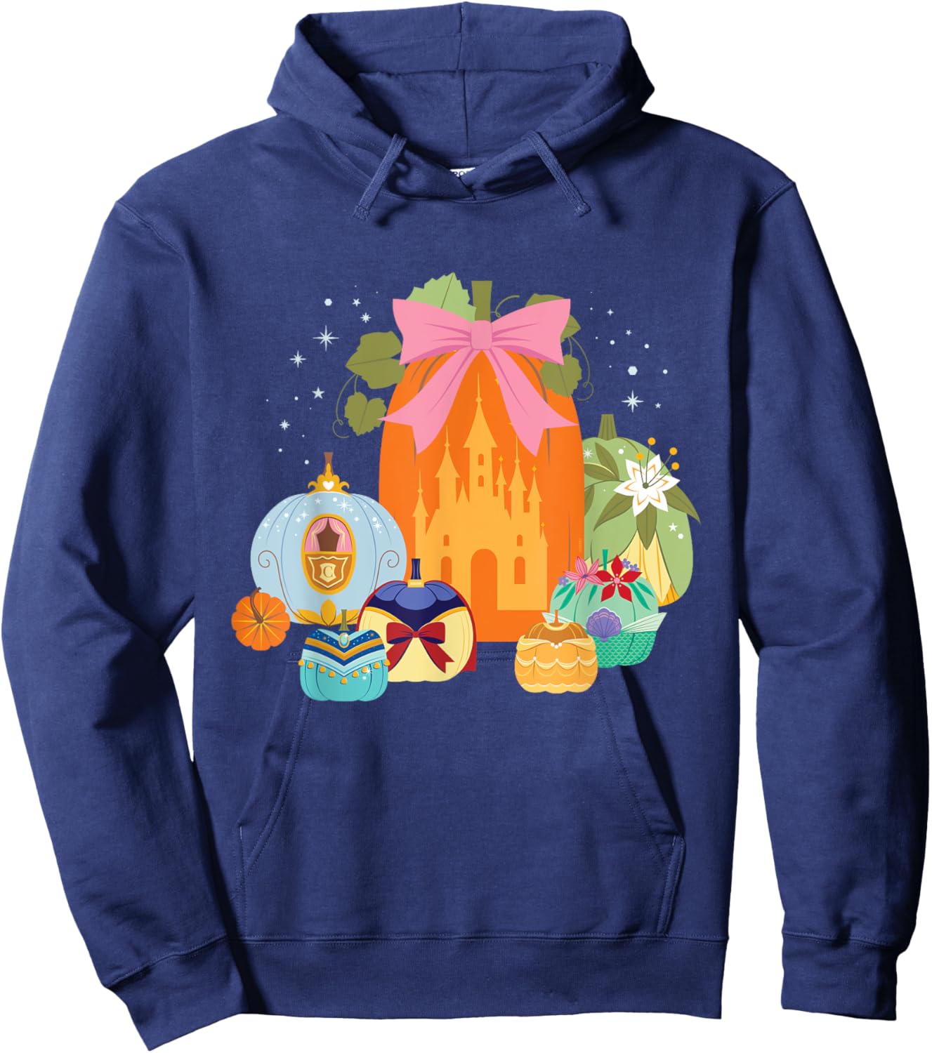 Disney Princess Pumpkins Fall Princesses and Pumpkin Castle Hoodie - Hoodie | Navy
