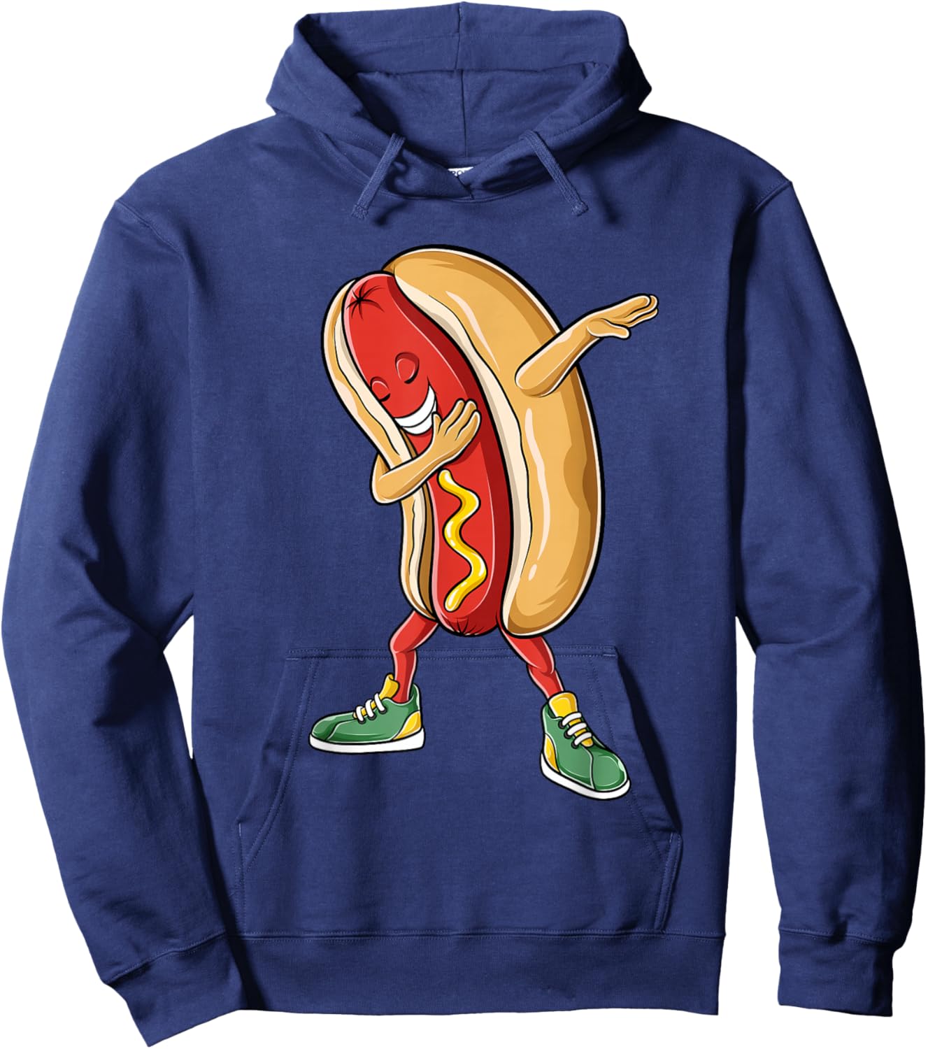 Dabbing Hotdog Cool Dab Dance Hotdog Lover Boys Girls Kids Hoodie - Hoodie | Navy