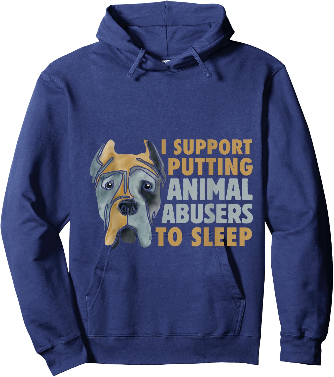 I Support Putting Animal Abusers To Sleep Animal Cruelty Hoodie - Hoodie | Navy