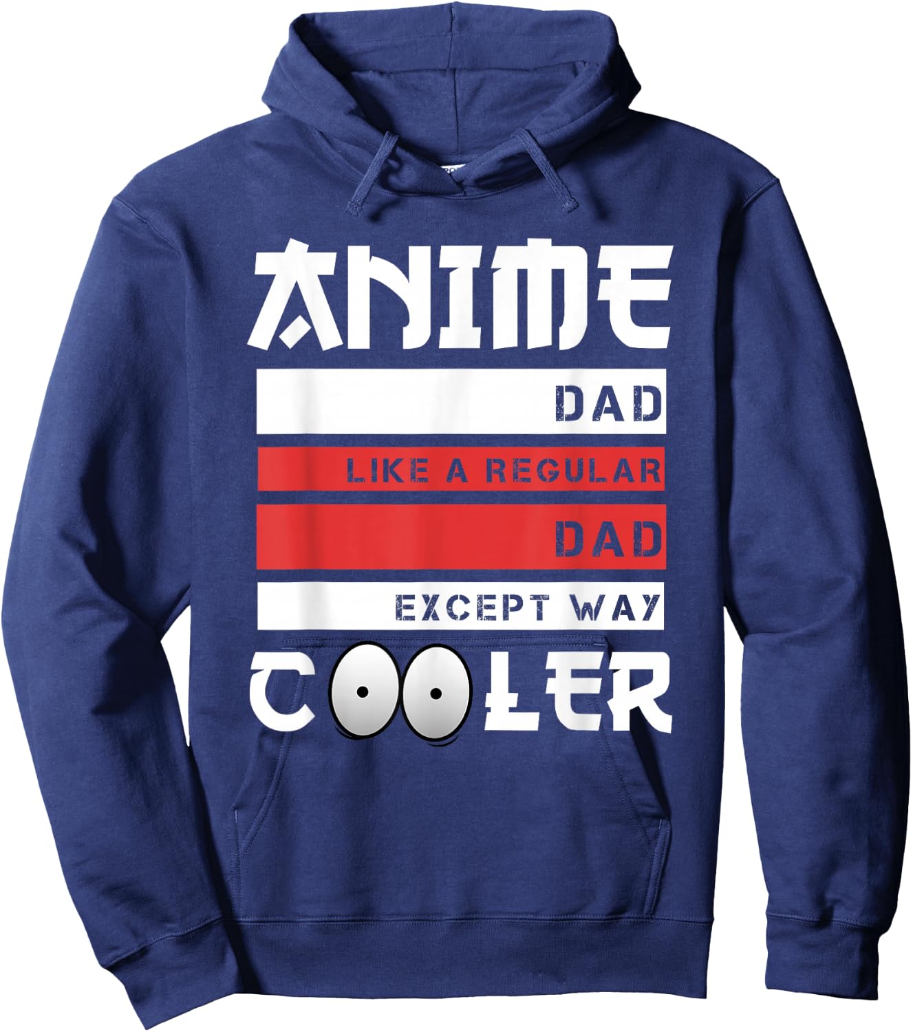 Anime Dad Funny Father's Day Cute Japanese Anime Dad Otaku Hoodie - Hoodie | Navy