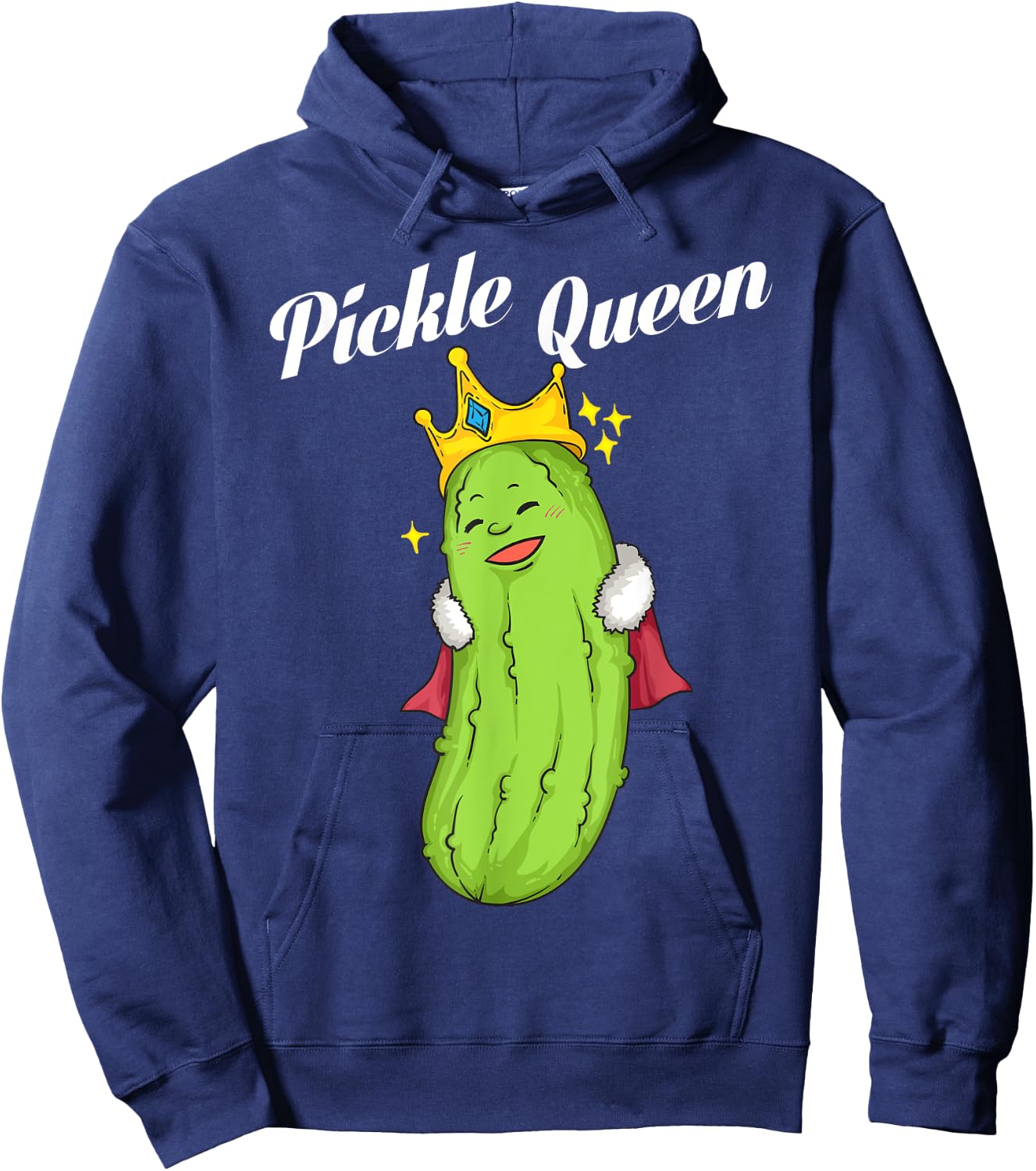 Funny Pickle Queen Gift Cool Vegan Food Eater Fan Hoodie - Hoodie | Navy