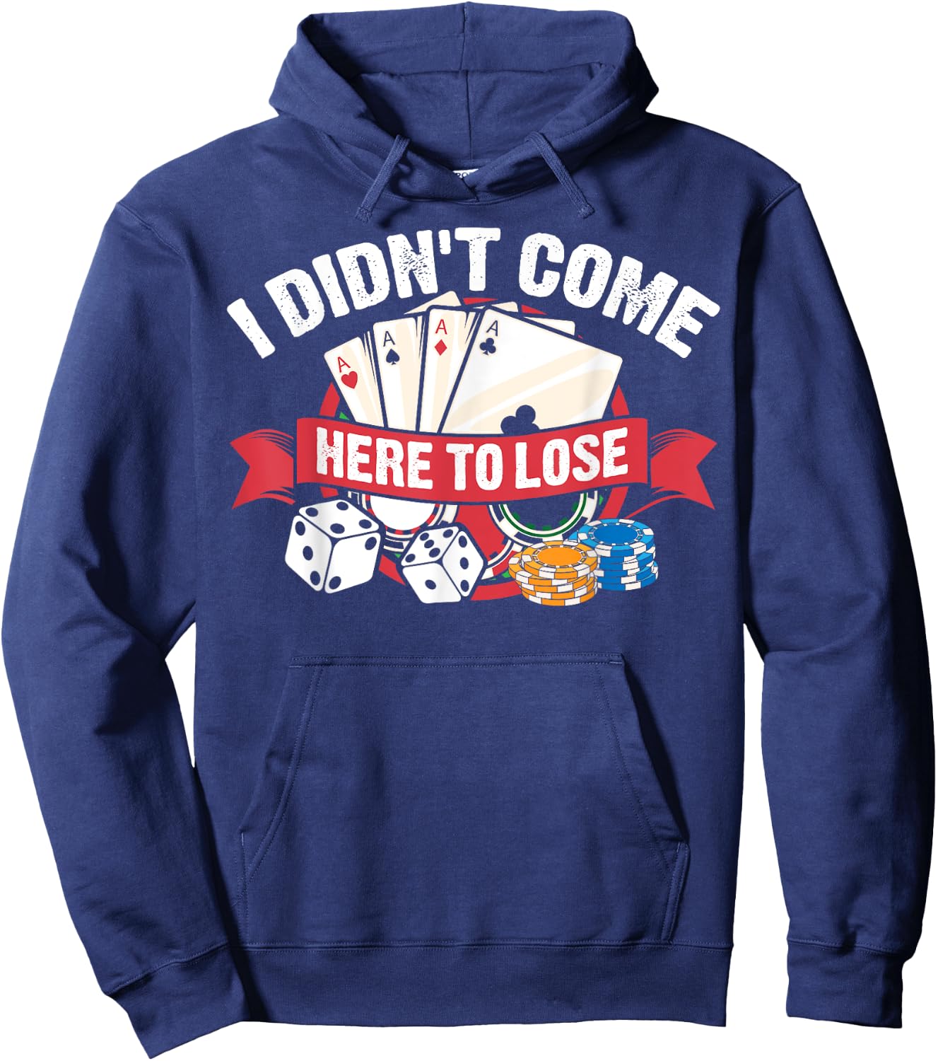 Funny Poker Gift Women Poker Player Cool Card Game Hoodie - Hoodie | Navy