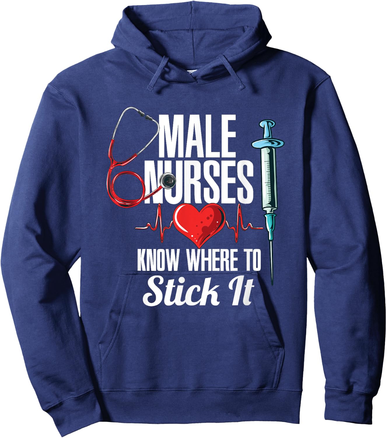 Funny Nursing Hospital Care I Nurse Hoodie - Hoodie | Navy