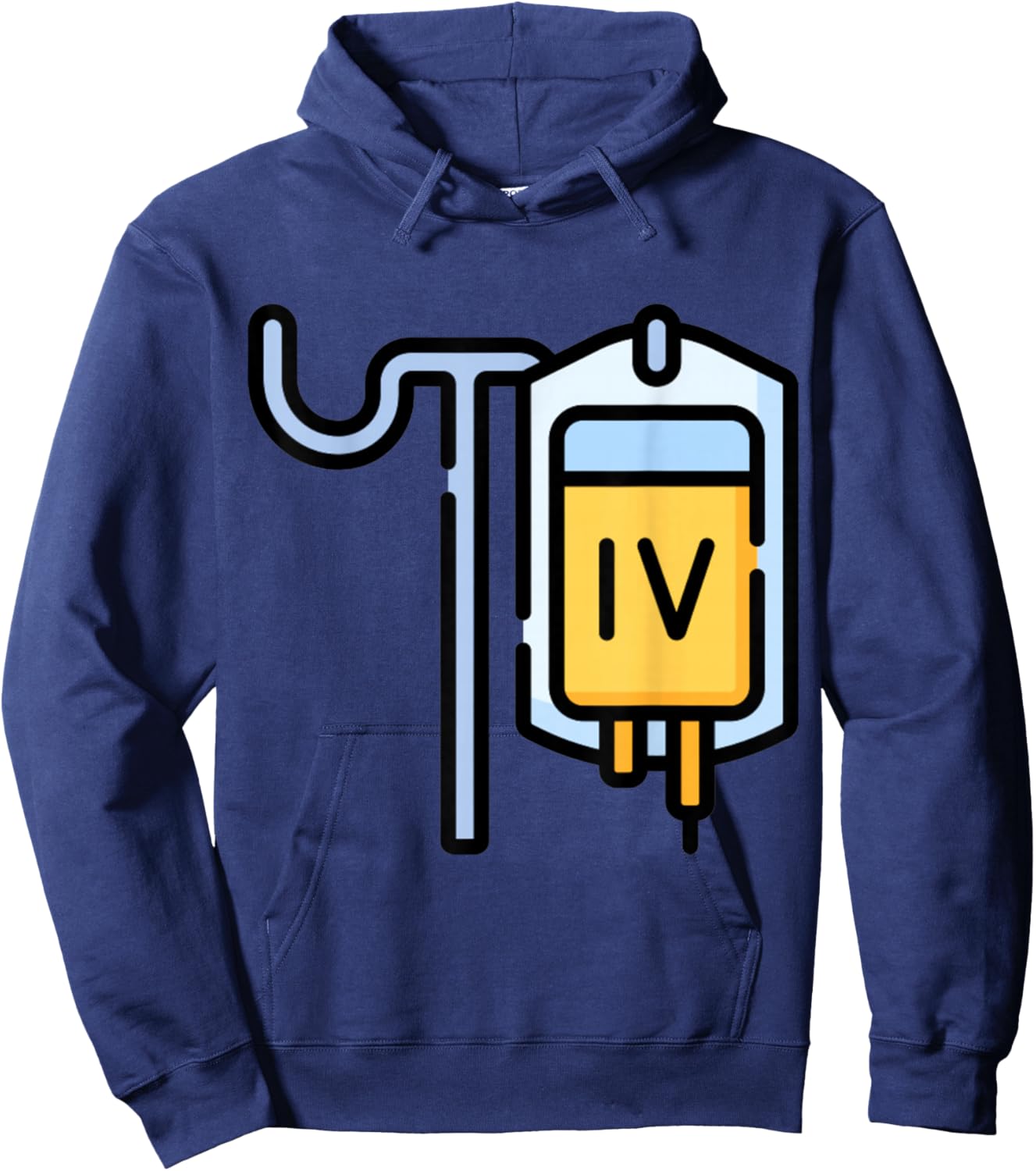 Clever Witty IV Designs Really Like IV Intravenous Drips Drip IV Dripping , Small, Black Hoodie - Hoodie | Navy