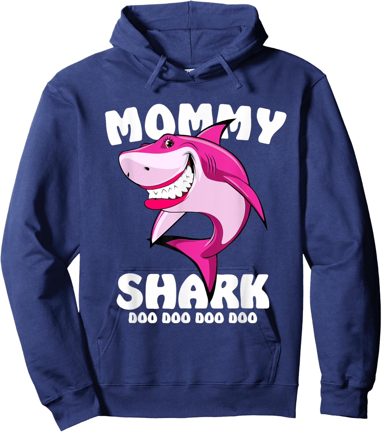 Mommy Shark Shirt Funny Mothers Day Gift Kids Mom Hoodie - Hoodie | Navy