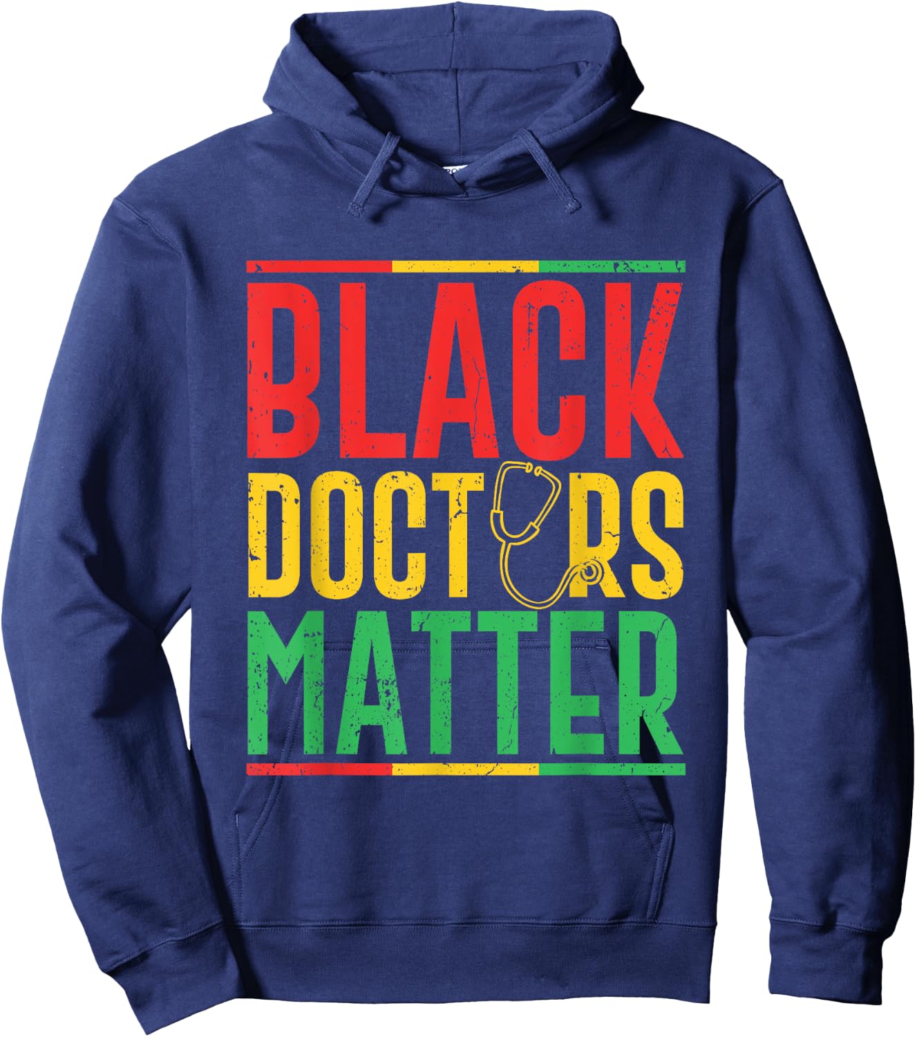Black Doctors Matter - Pro Black Medical Doctor Pride Outfit Hoodie - Hoodie | Navy