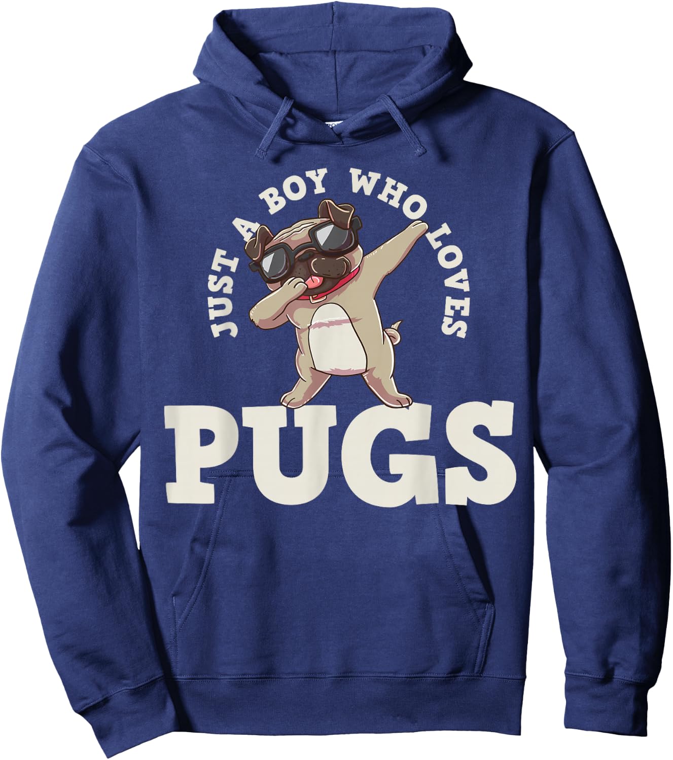 Just A Boy Who Loves Pugs Hoodie - Hoodie | Navy