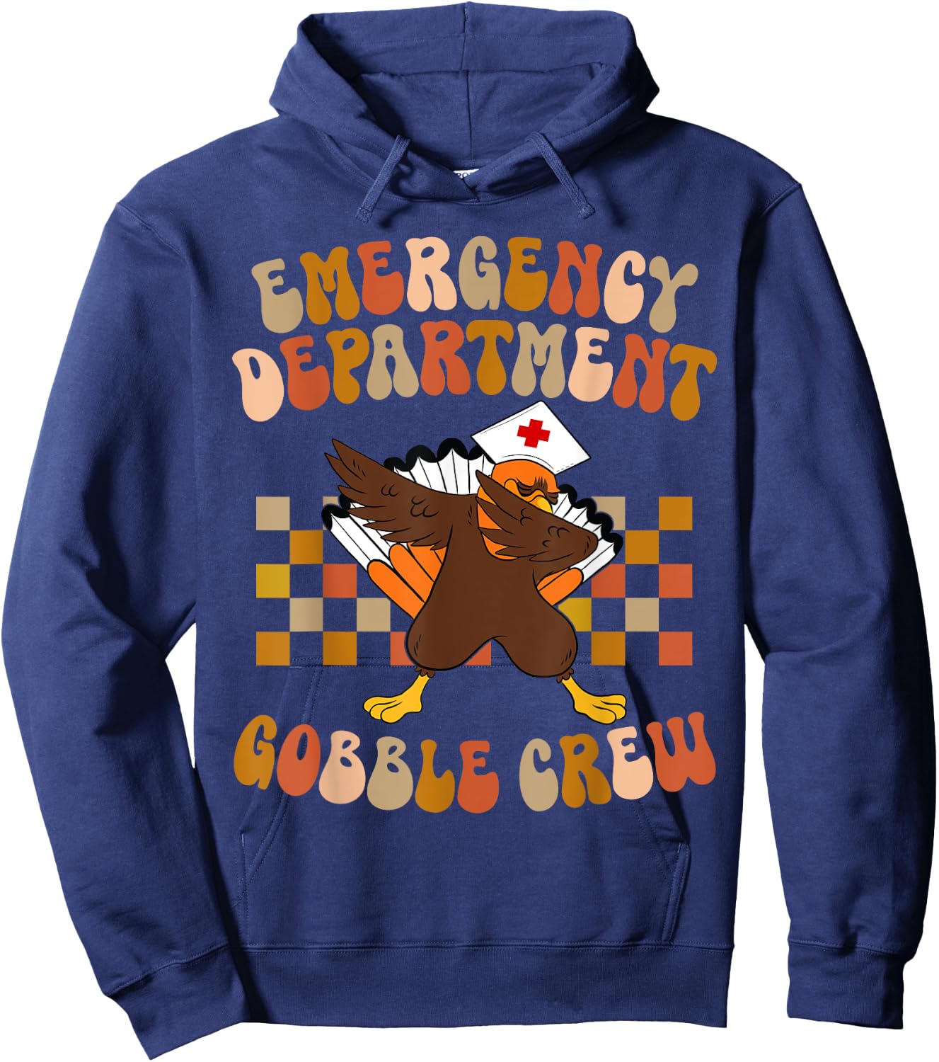 Thanksgiving Emergency Department Thanksgiving ER Nurse Hoodie - Hoodie | Navy