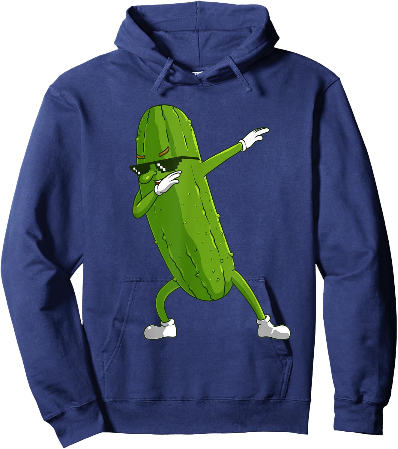 Funny Dabbing Pickle Gift | Cute Dancing Cucumber Men Women Hoodie - Hoodie | Navy