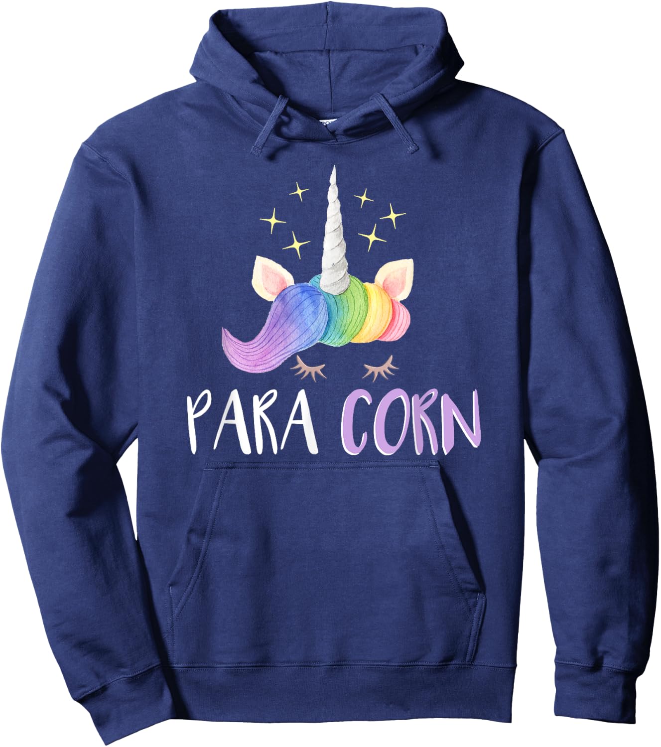 Paracorn Funny Unicorn Paraprofessional Teacher Women Hoodie - Hoodie | Navy