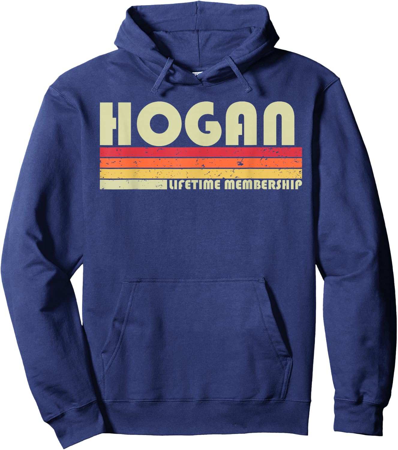 HOGAN Surname Funny Retro Vintage 80s 90s Birthday Reunion Hoodie - Hoodie | Navy