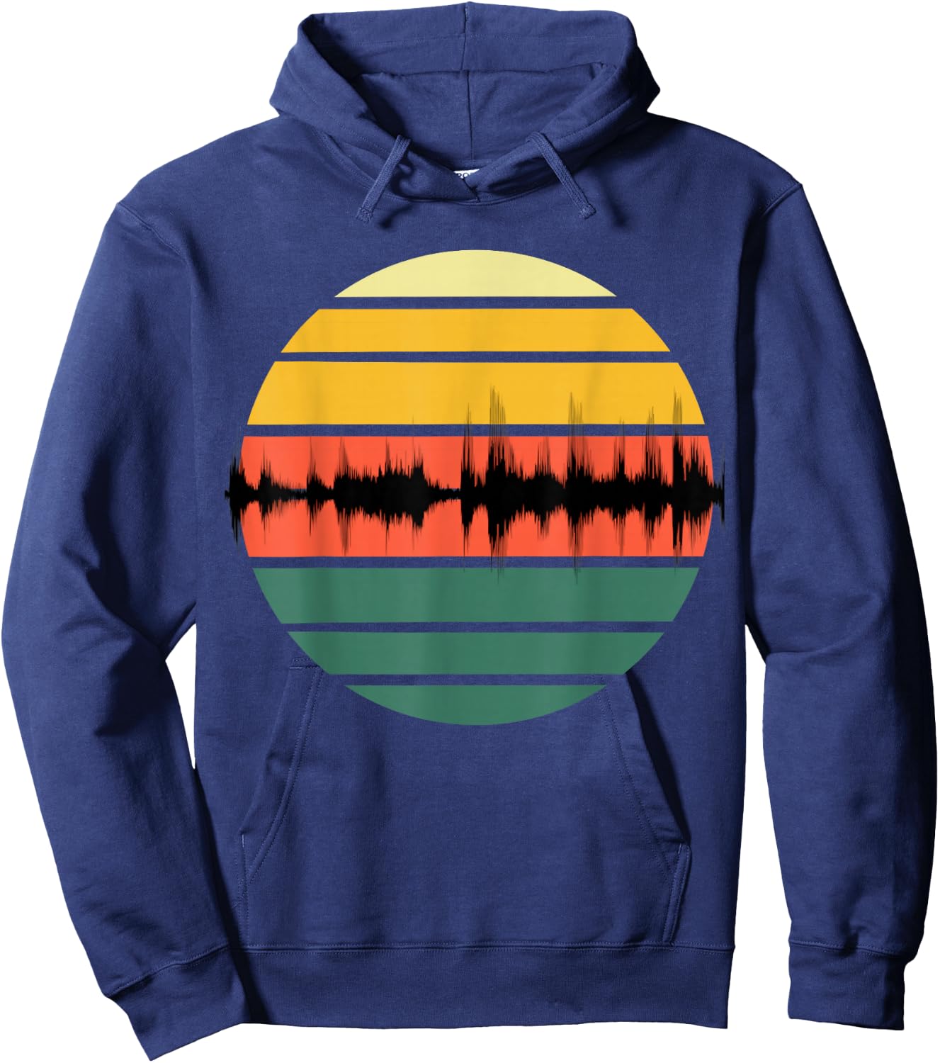 Retro Music Gift Sound Engineer Shirt Vintage Soundwave Hoodie - Hoodie | Navy