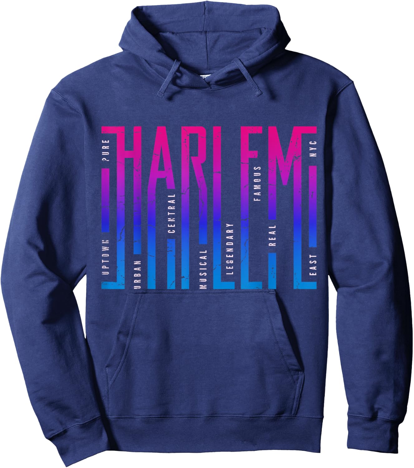 Cool Harlem New York Novelty Graphic & Cool Designs Hoodie - Hoodie | Navy