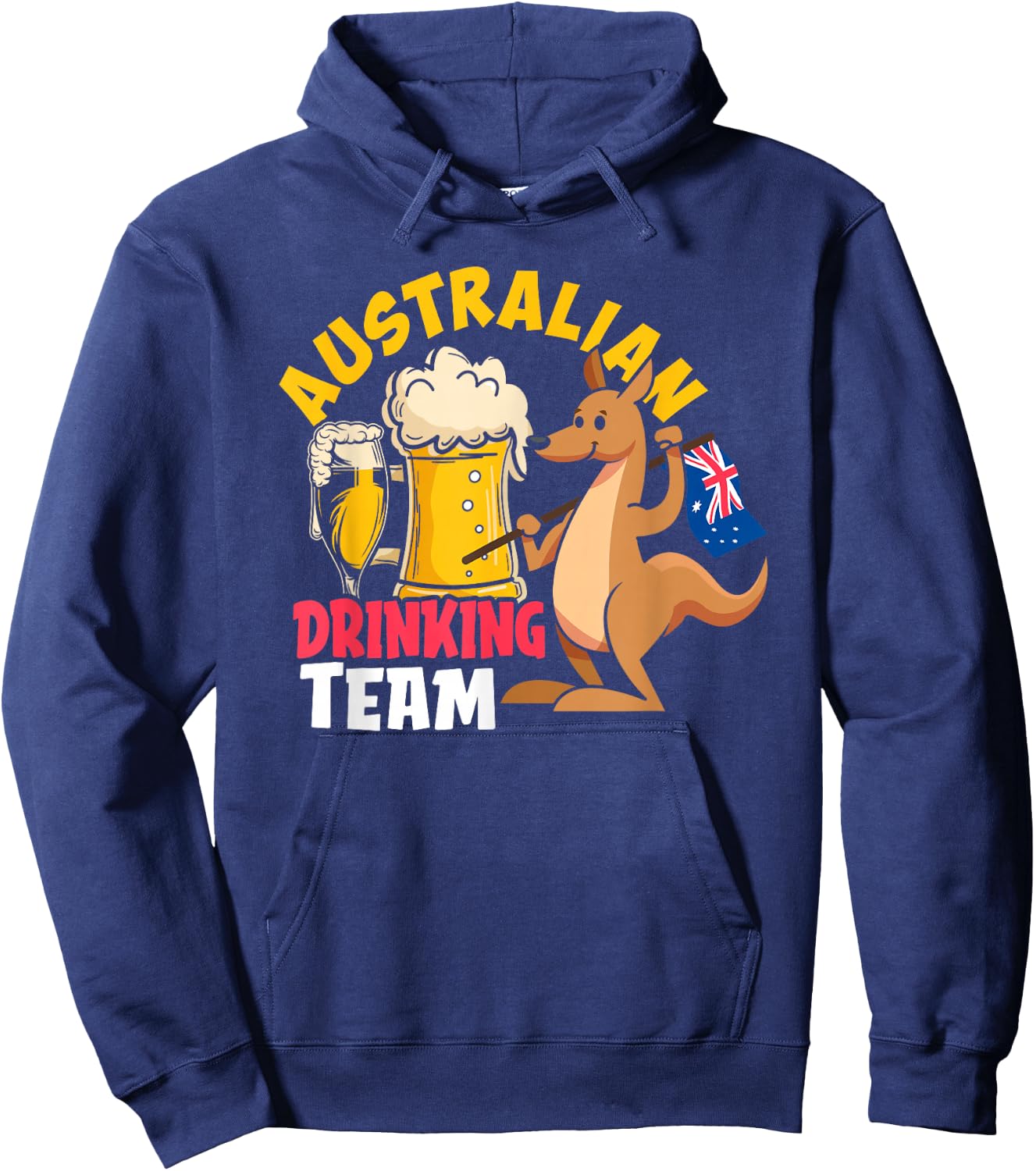 Australian Drinking Beer Team Funny Australia Day Hoodie - Hoodie | Navy