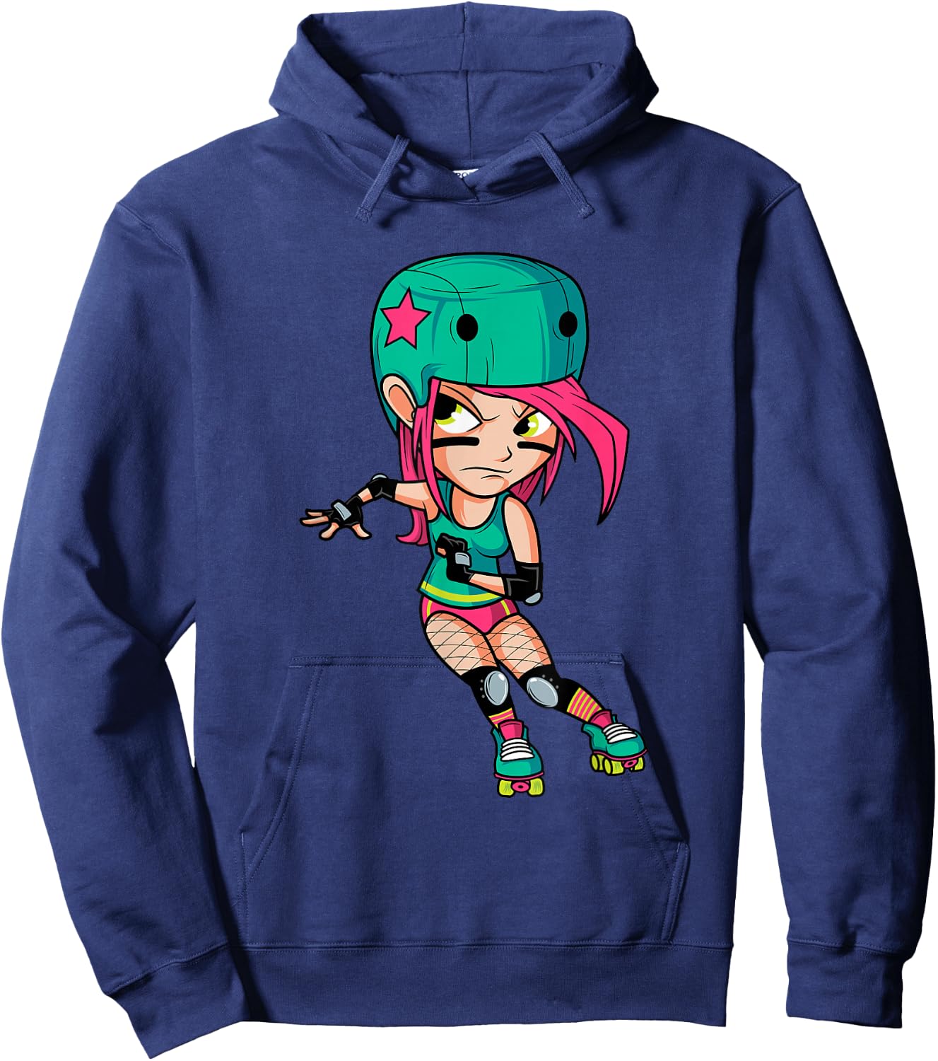 Funny Roller Derby Girl 70s 80s Skating Skater Women Gifts Hoodie - Hoodie | Navy