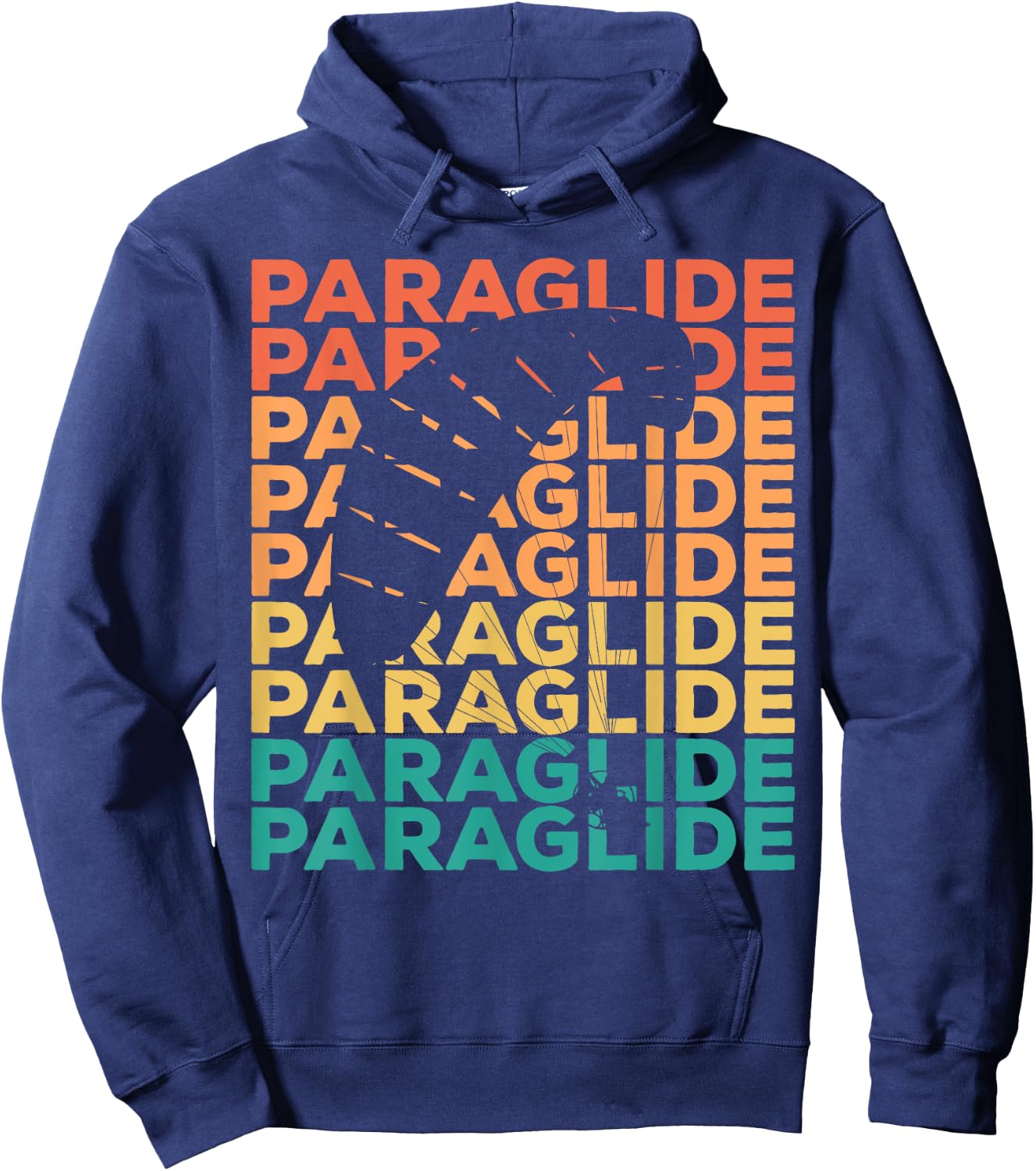 Retro Vintage Paragliding Gift Paragliders Hoodie - Hoodie | Navy