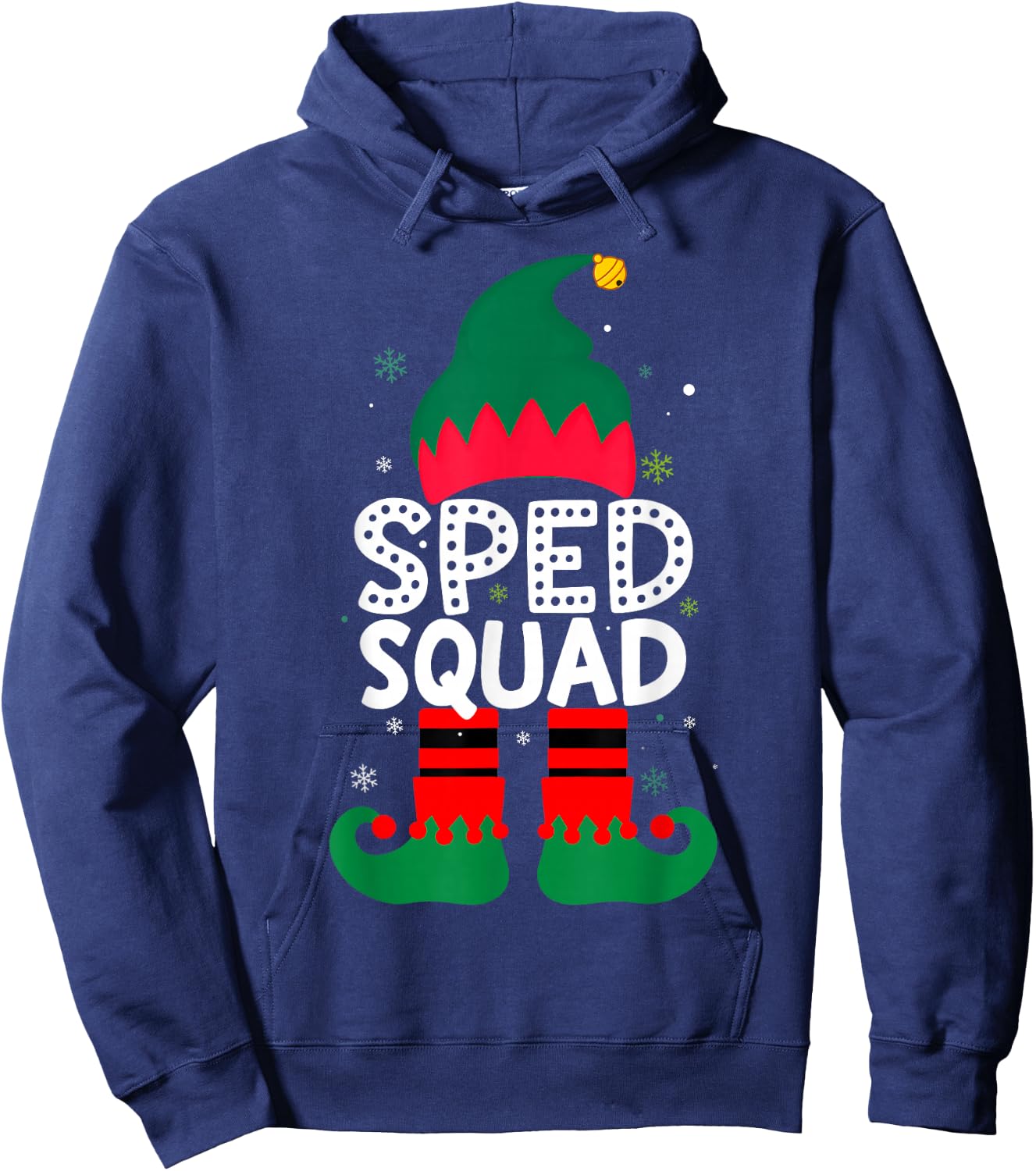 Sped Squad Special education for santa family christmas elf Hoodie - Hoodie | Navy