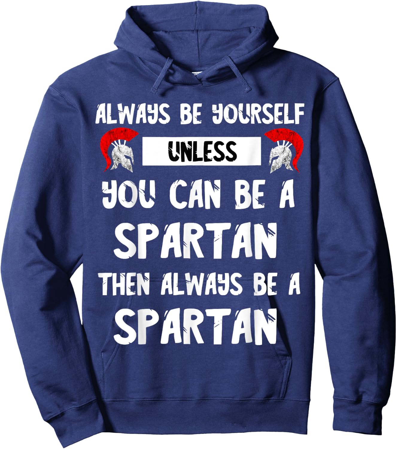 Spartan Spartacus Warrior Soldier Gladiators Helmet Sparta Hoodie - Hoodie | Navy
