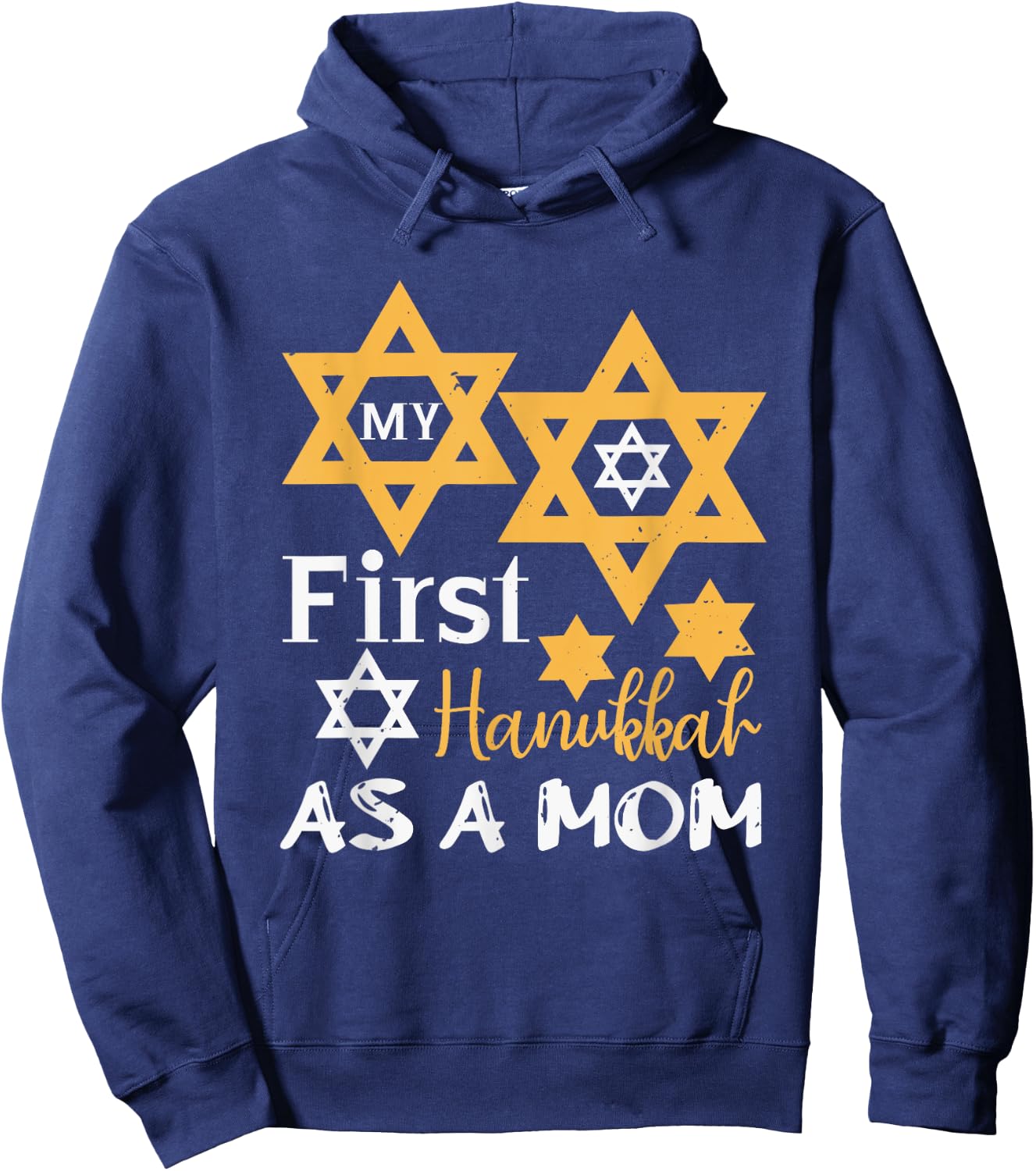 Jewish Gifts - My First Hanukkah as a Mother Hoodie - Hoodie | Navy