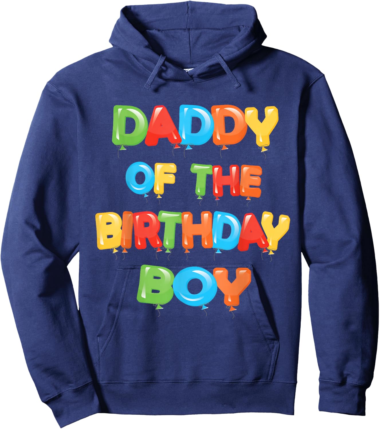 Daddy of The Birthday Boy Balloon Boys Party Small Hoodie - Hoodie | Navy