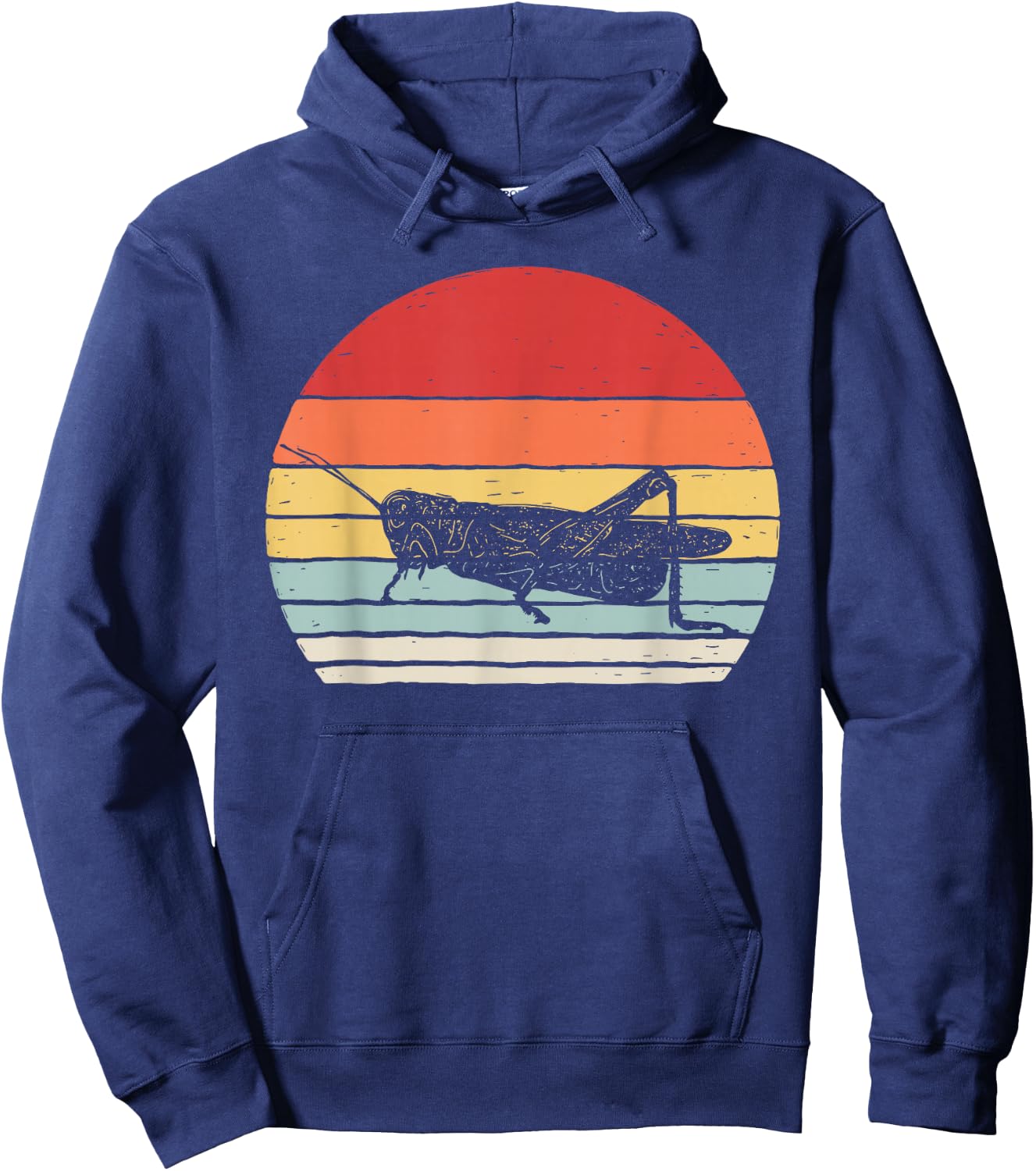 Vintage Retro Grasshopper Insect Hoodie - Hoodie | Navy