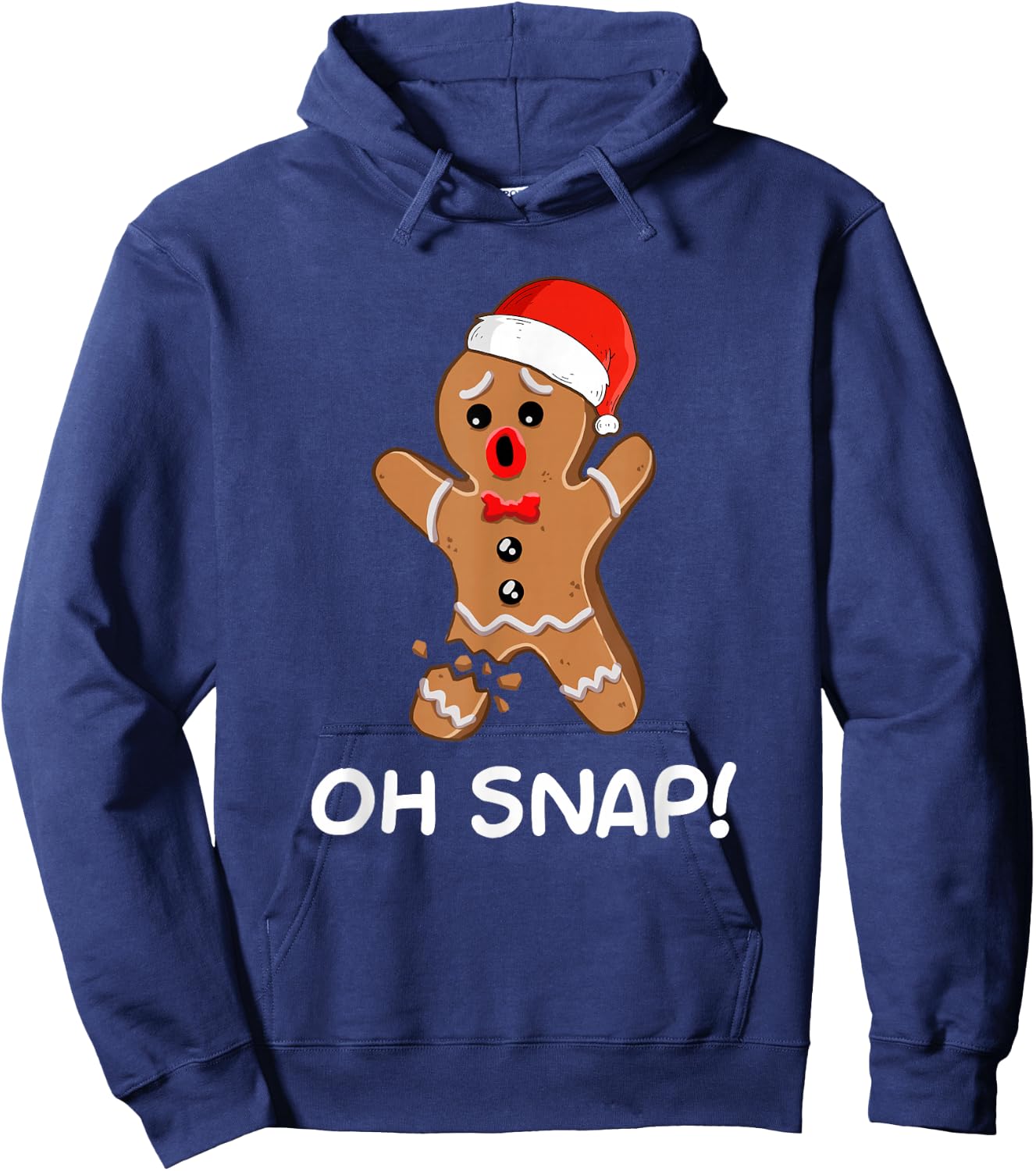 Oh Snap Gingerbread Man Christmas Shirt | Gingerbread Hoodie - Hoodie | Navy