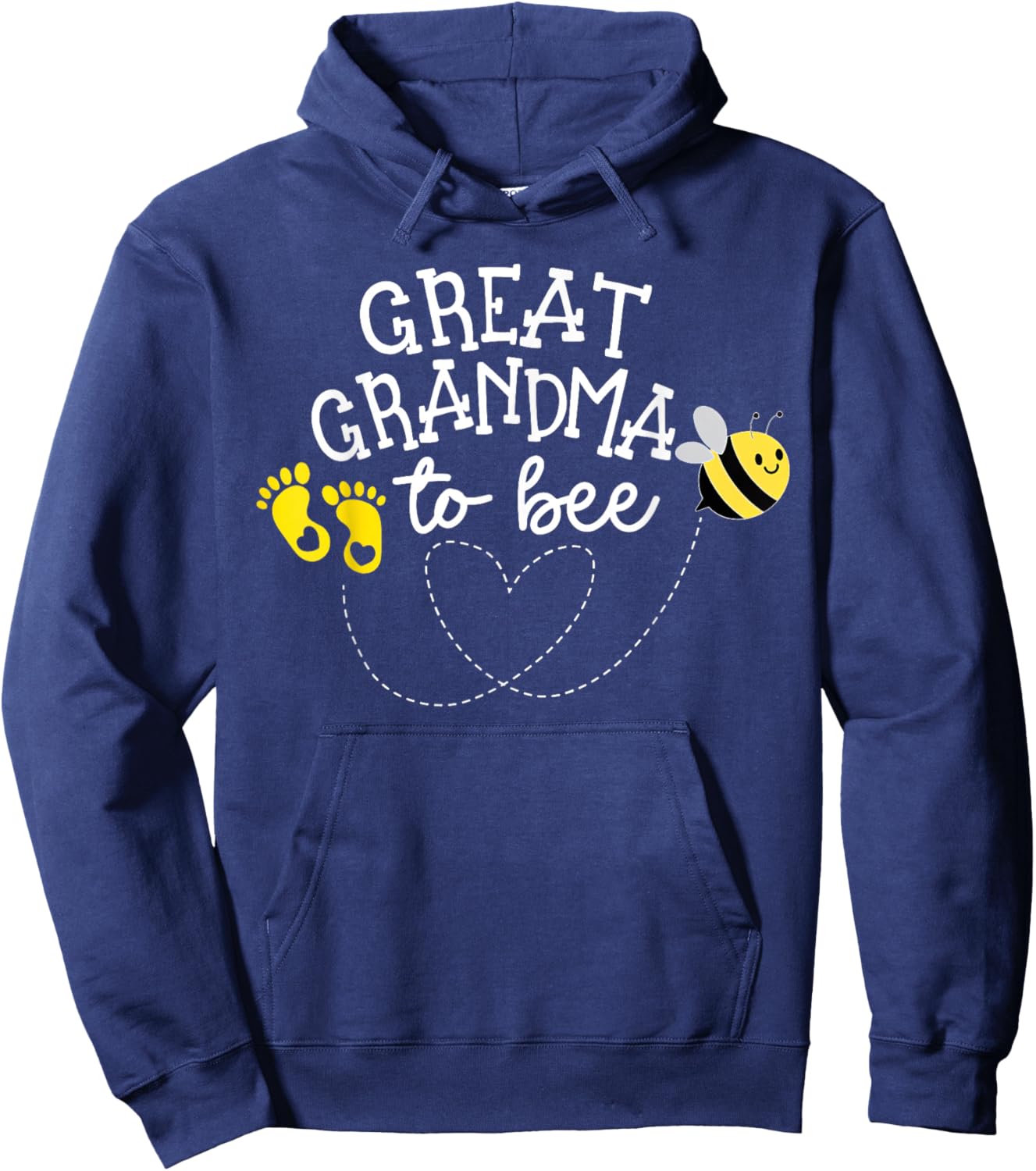 Great Grandma to Bee Pregnancy Announcement Baby Shower Hoodie - Hoodie | Navy