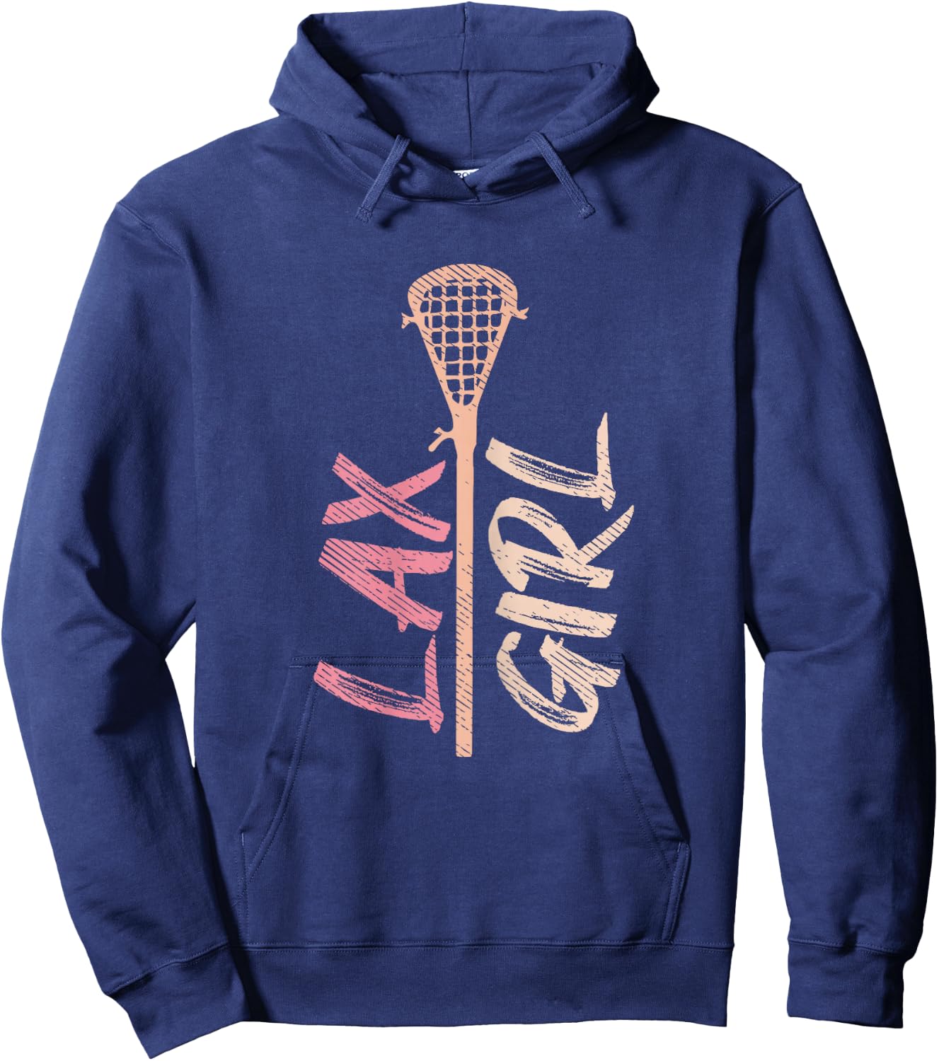 Lacrosse Stick Lax Girl Player Mom Goalie Wife Women Gift Hoodie - Hoodie | Navy