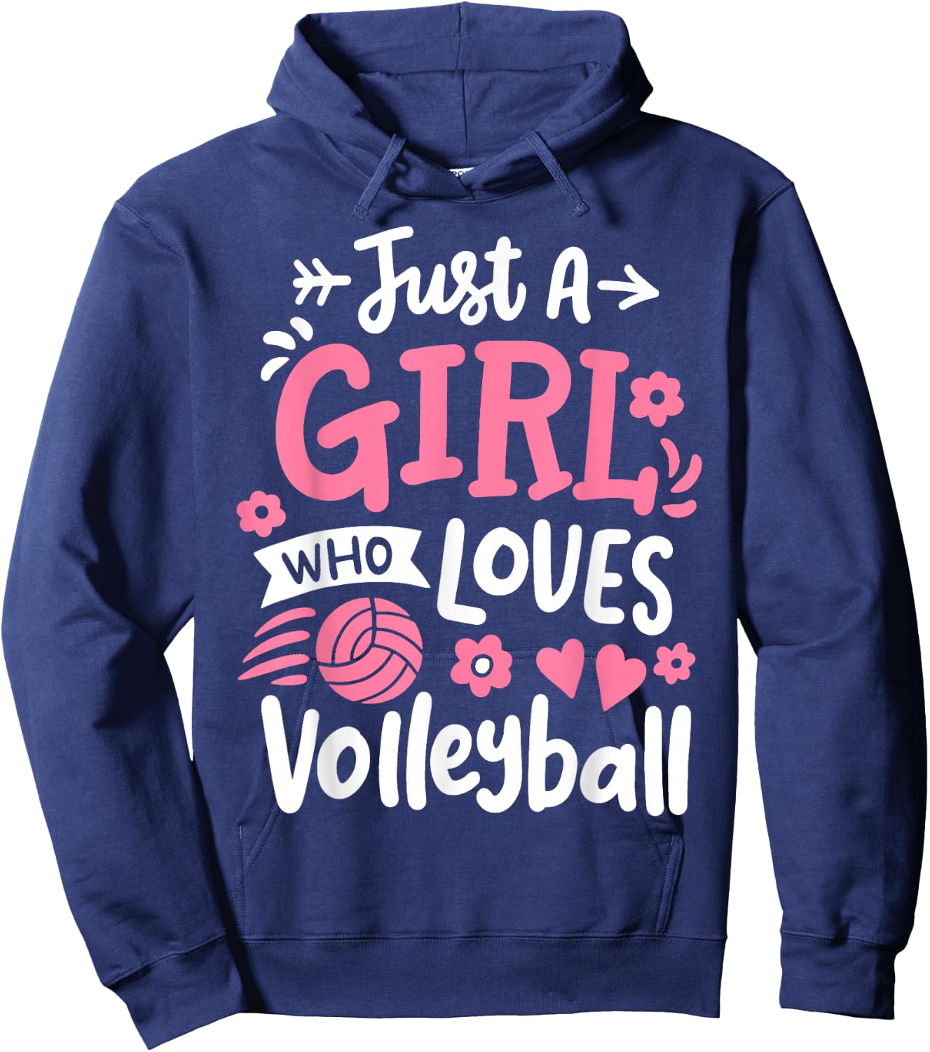 Volleyball Girl Just A Girl Who Loves Volleyball Hoodie - Hoodie | Navy