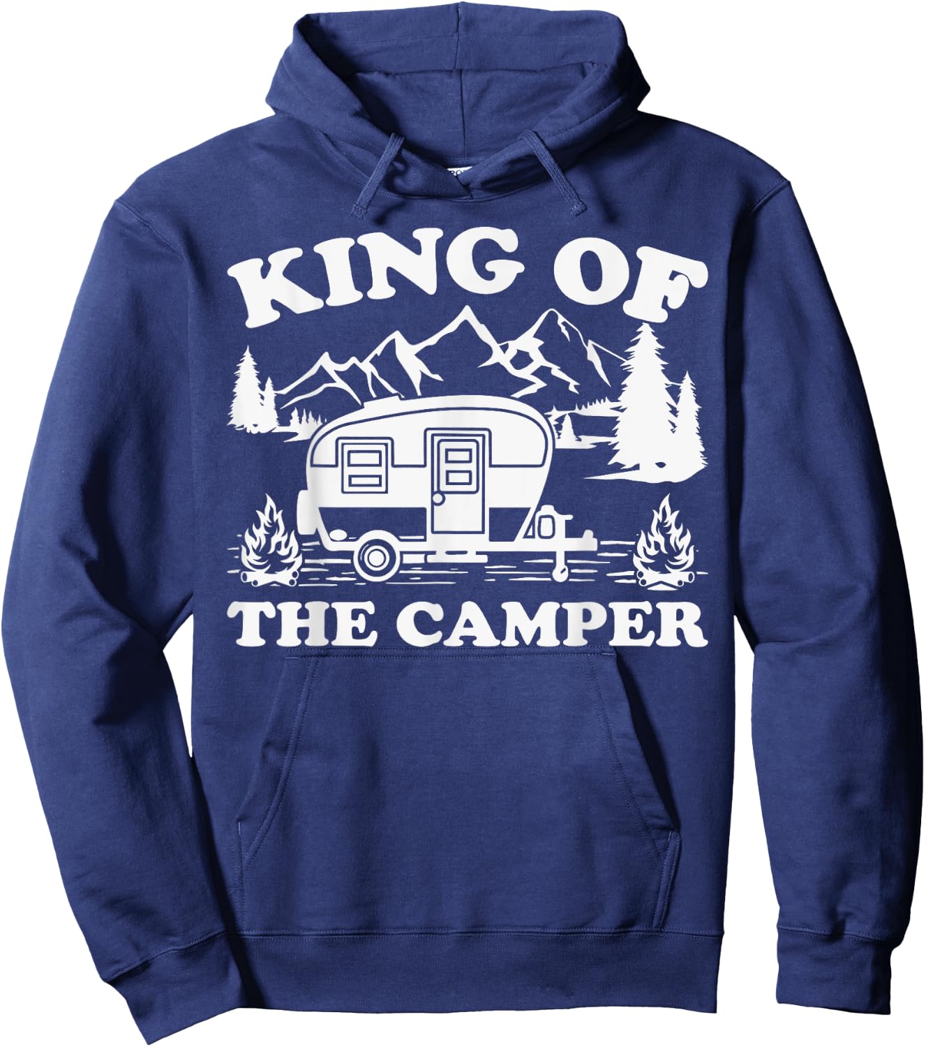 Camping Lover Camper Van King Of The Camper Hoodie - Hoodie | Navy