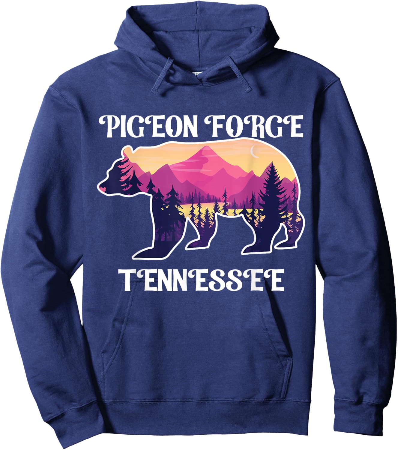 Pigeon Forge Tennessee Souvenirs Great Smoky Mountains Bear Hoodie - Hoodie | Navy