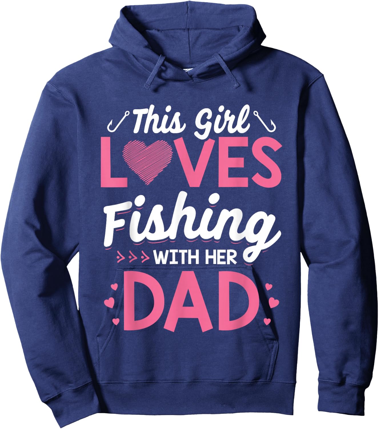 Daughter Fishing Shirt Dad Daughter Matching Fishing Hoodie - Hoodie | Navy