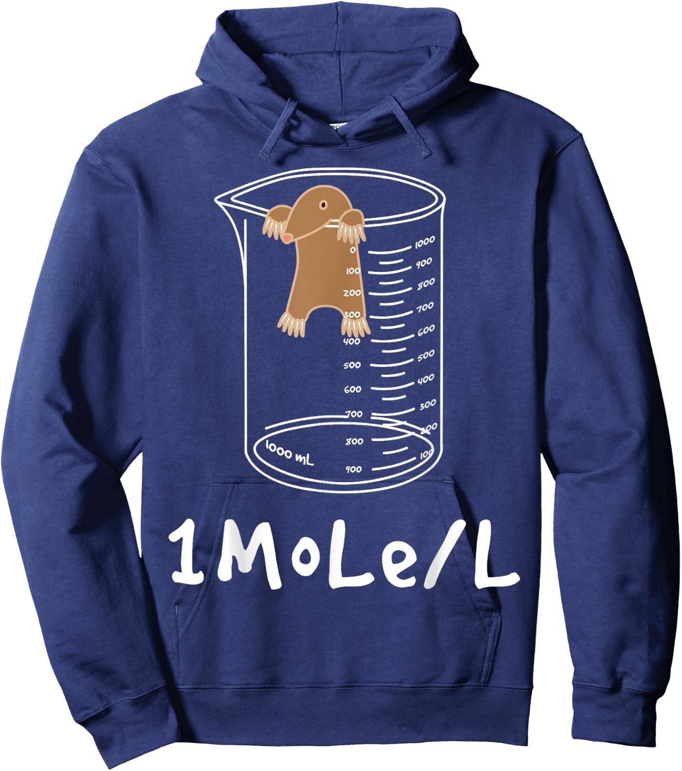 One mole per litre - funny chemist joke chemistry lover Hoodie - Hoodie | Navy