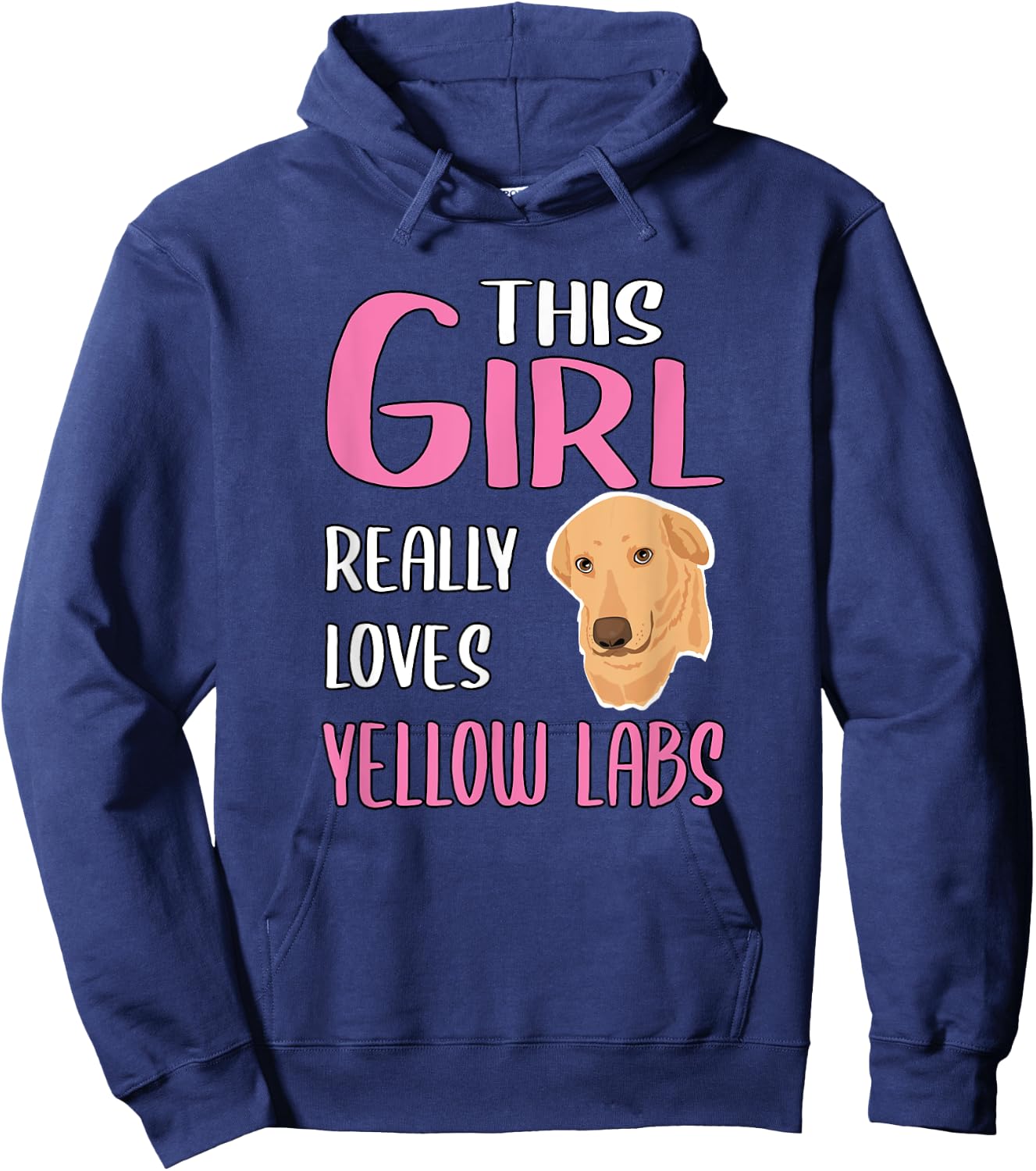 Yellow Labrador Gift This Girl Really Loves Yellow Labs Hoodie - Hoodie | Navy