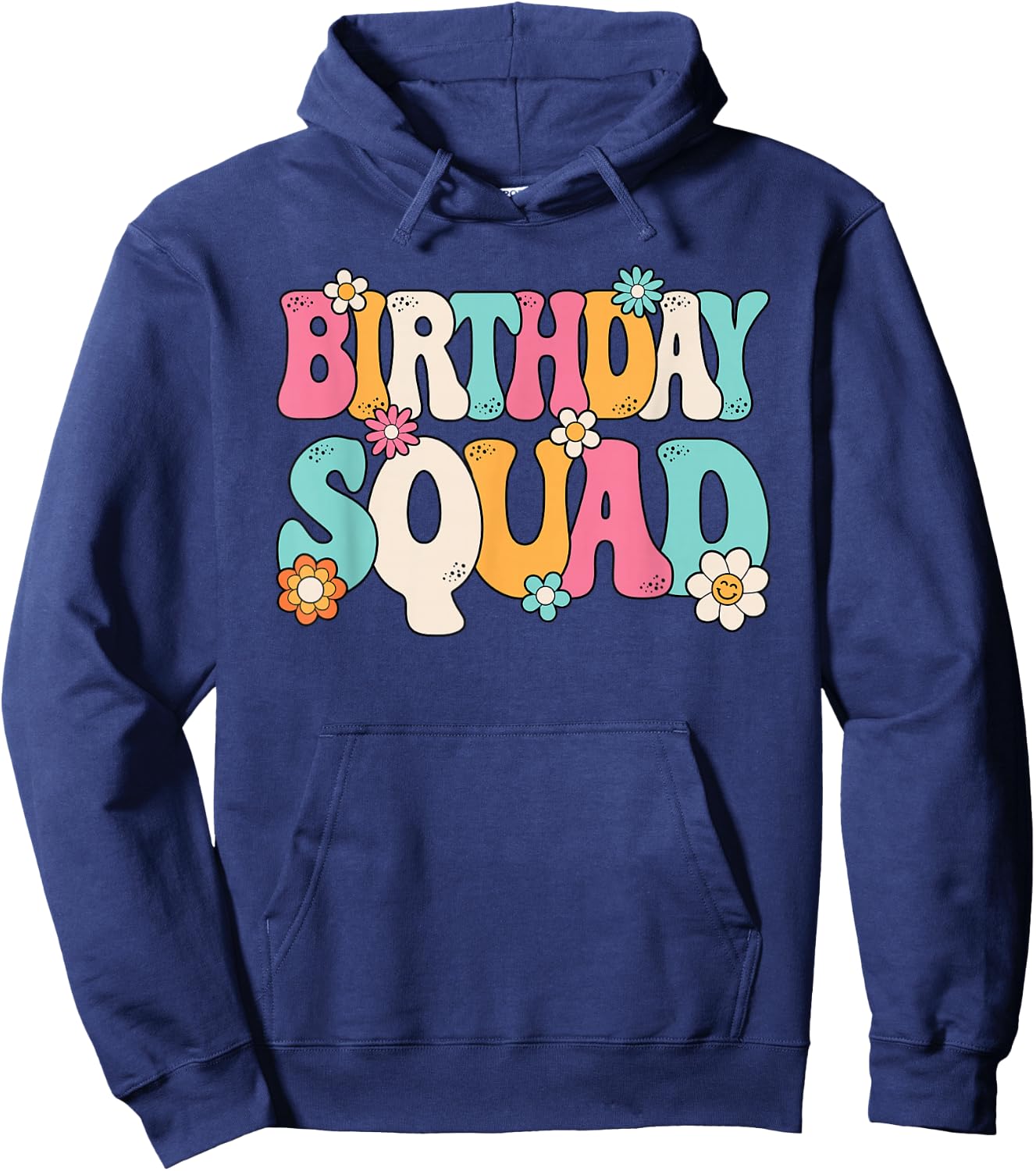 Groovy Birthday Squad Men Women Boys Girls Teens Kids Hoodie - Hoodie | Navy