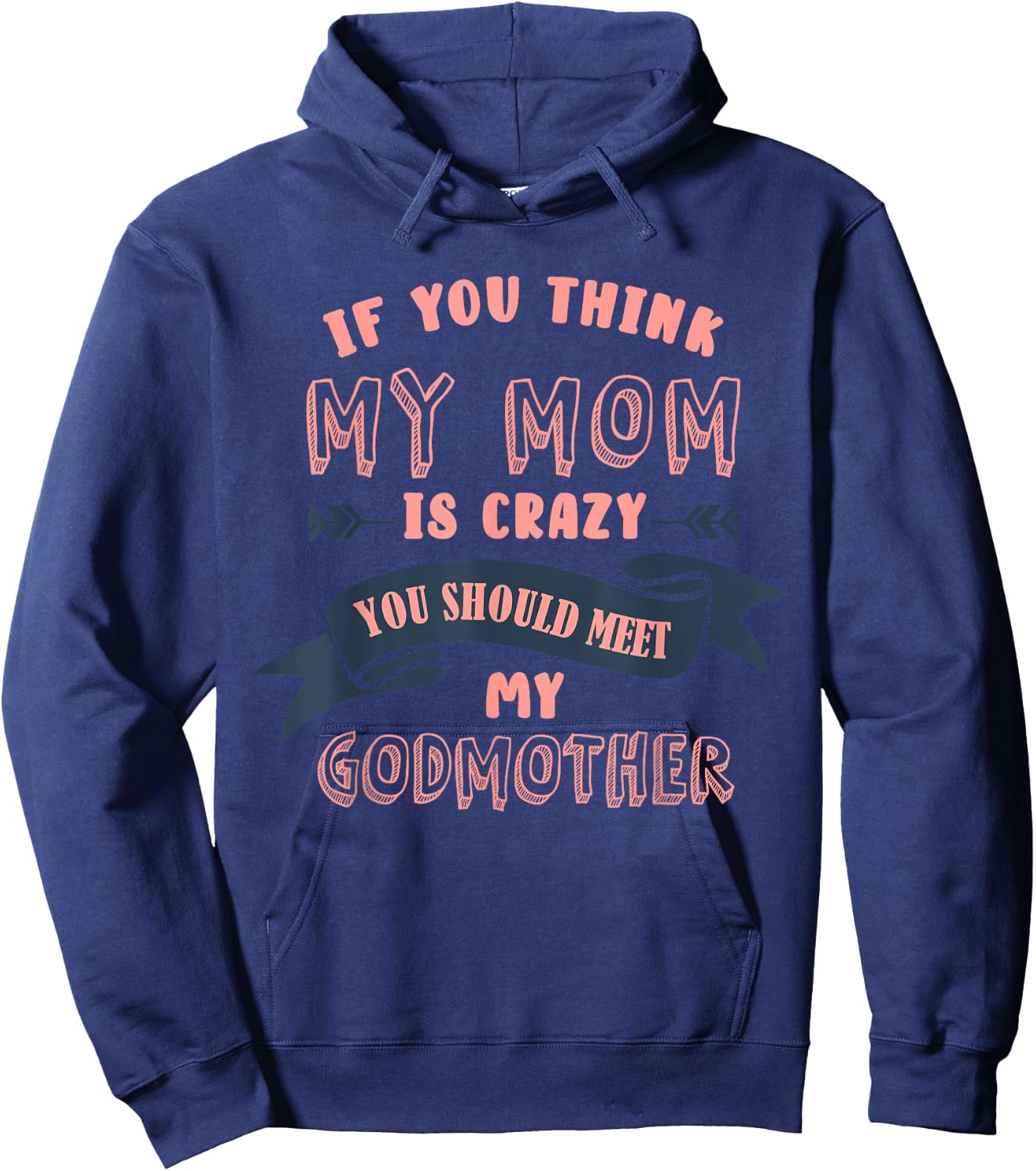 Goddaughter Funny Design Godmother Goddaughter Matching Hoodie - Hoodie | Navy