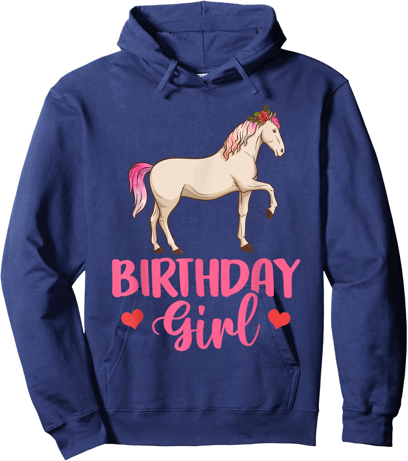 Birthday Child Horse Sport Party Family Hoodie - Hoodie | Navy