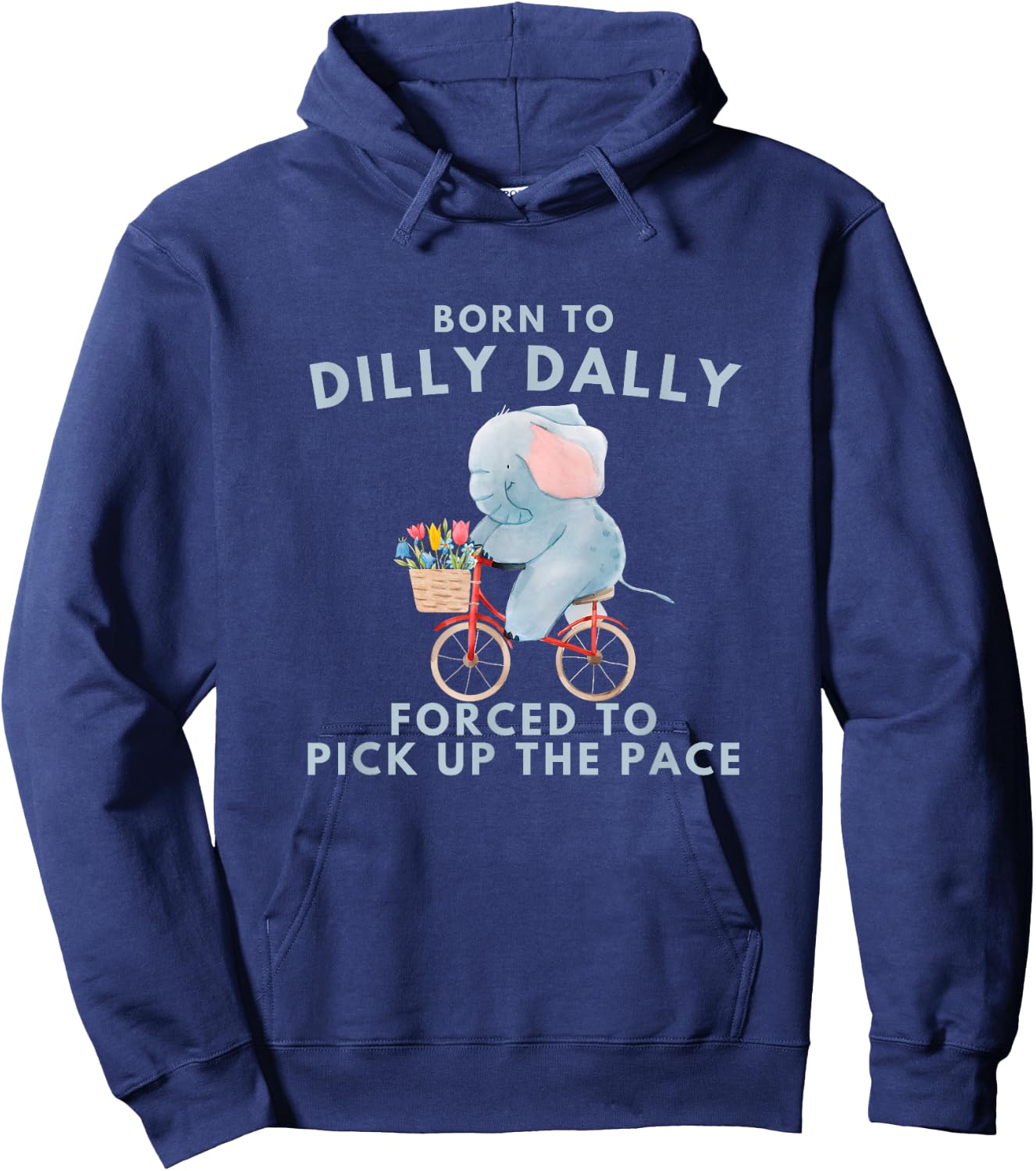Born To Dilly Dally Graphic Funny Retro Vintage Relaxed Meme Hoodie - Hoodie | Navy