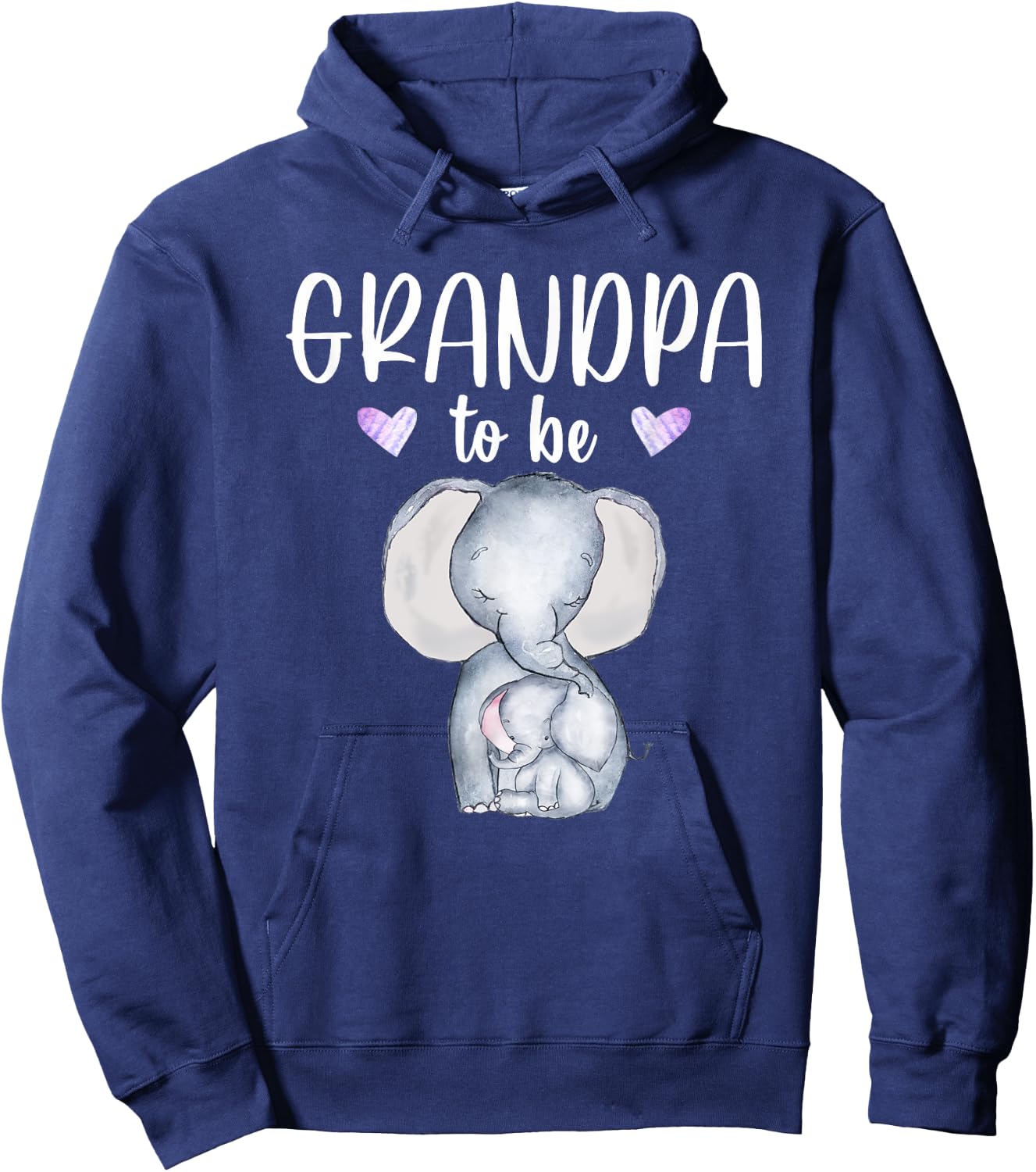 Grandpa To Be Elephant Baby Shower Future Grandpa Hoodie - Hoodie | Navy