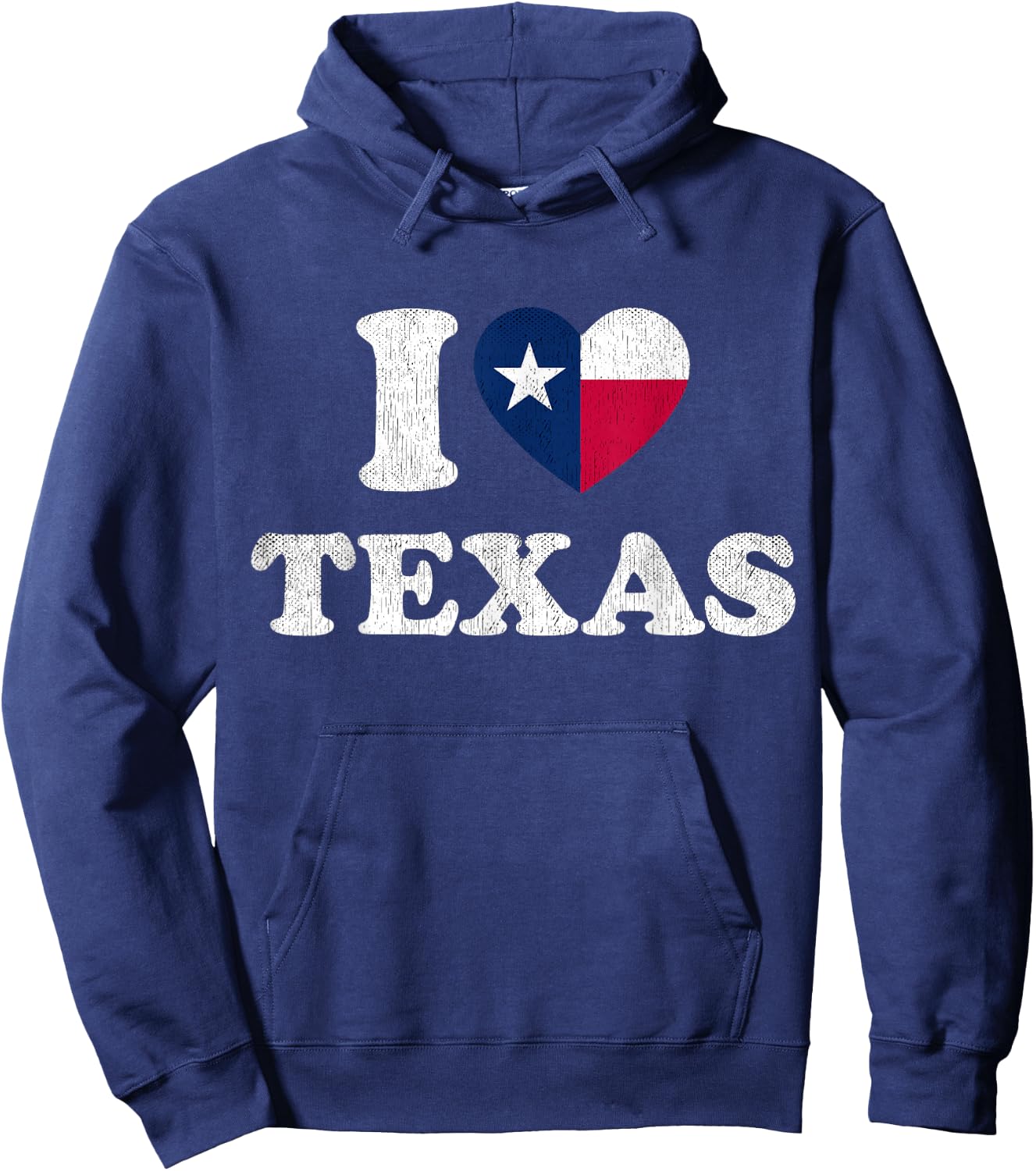 I Love Texas TX State Flag Souvenir Hoodie - Hoodie | Navy