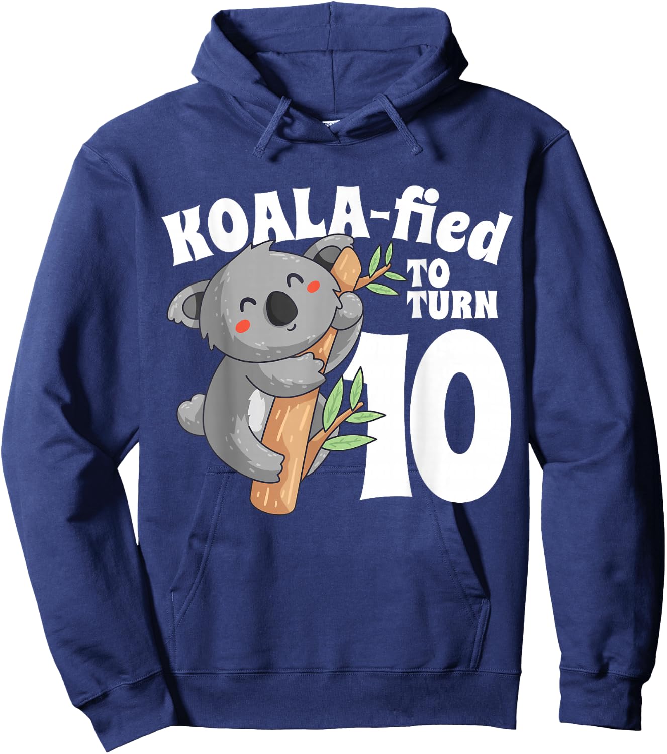 10 Year Old Koala Birthday Koalafied Girl 10th Girls Gift Hoodie - Hoodie | Navy