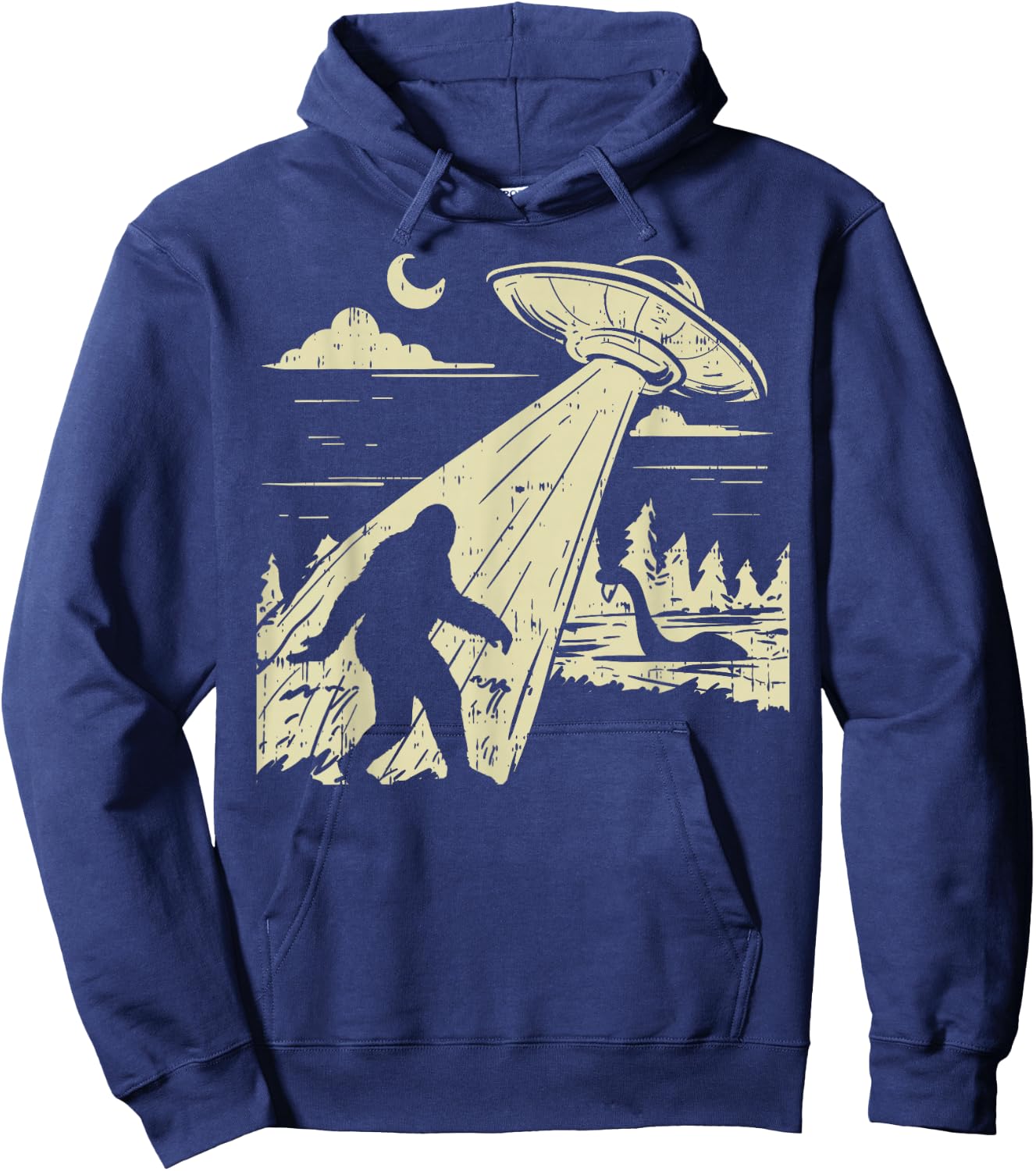 UFO Bigfoot Sasquatch Lochness Monster Funny Believe Gift Hoodie - Hoodie | Navy