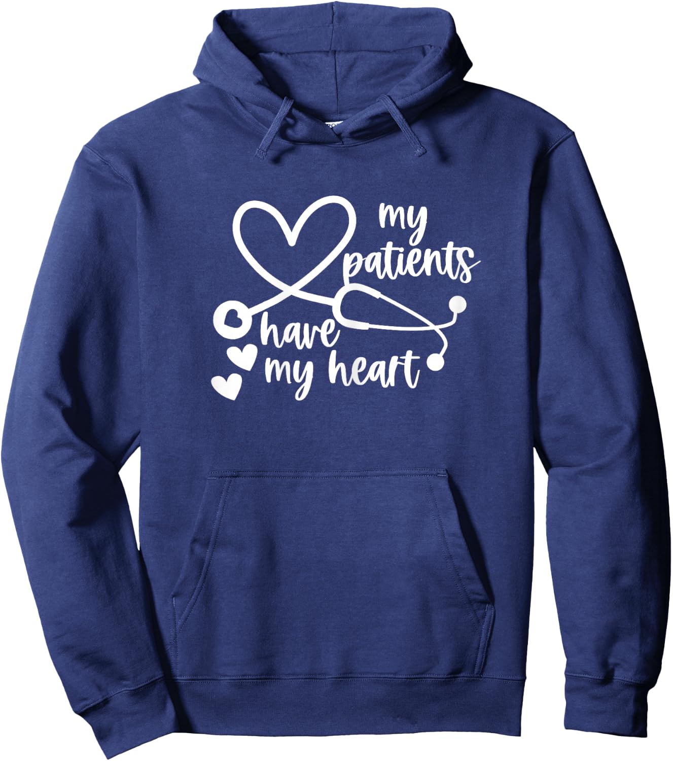 School Nurse Valentines Day NICU Nurse PEDs Pediatrian Hoodie - Hoodie | Navy